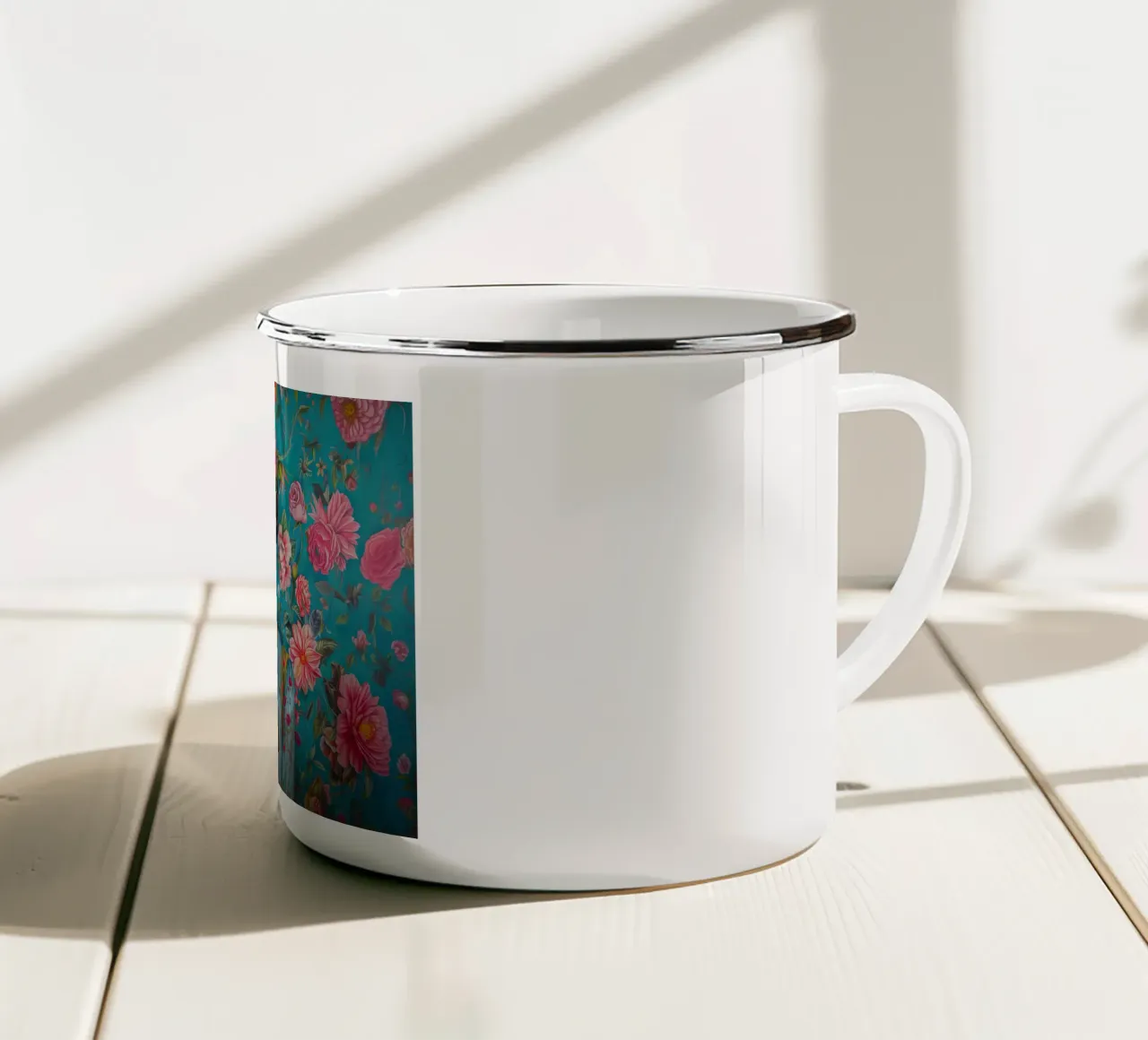 Frida Kahlo "Strength and Sensibility" tazza in smalto da Fantasias Florales