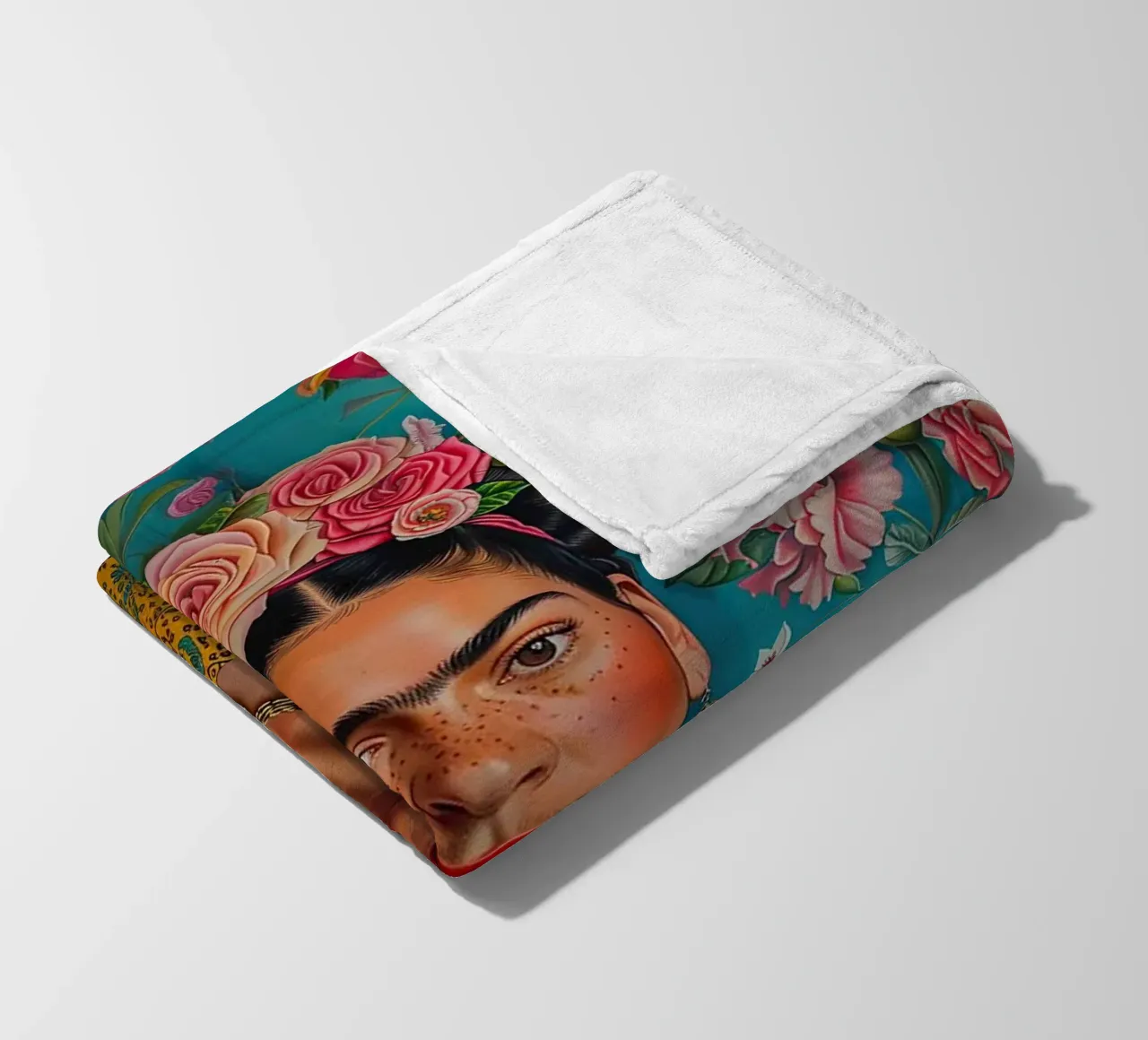 Frida Kahlo "Strength and Sensibility" coperta in pile da Fantasias Florales
