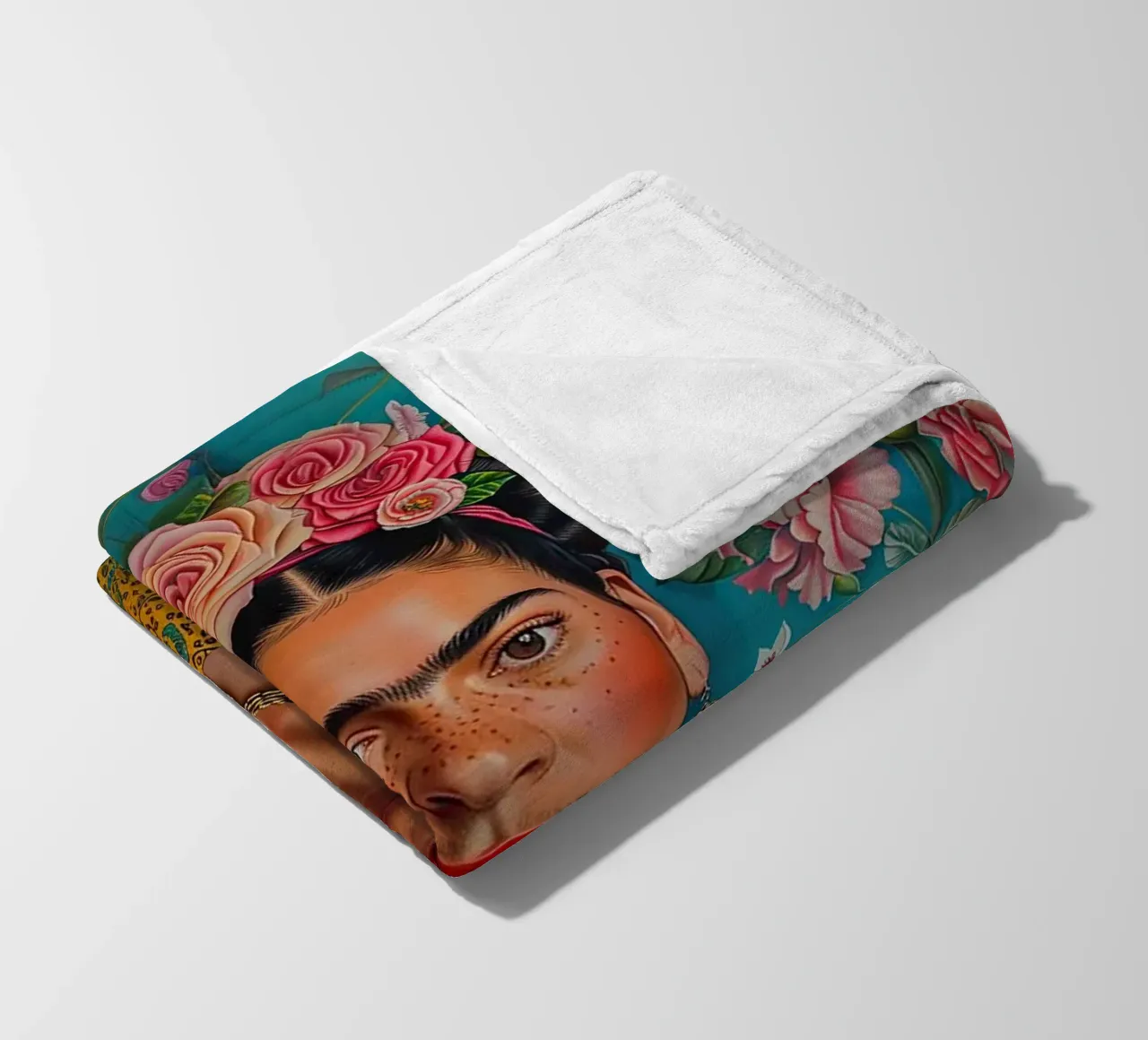 Frida Kahlo "Strength and Sensibility" coperta in pile da Fantasias Florales