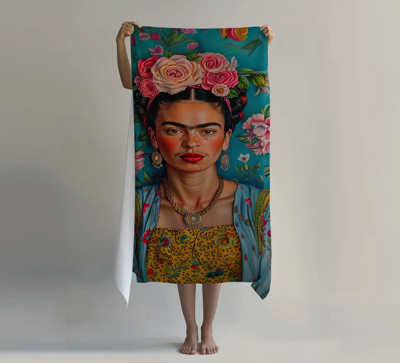 Frida Kahlo "Strength and Sensibility" telo mare da Fantasias Florales