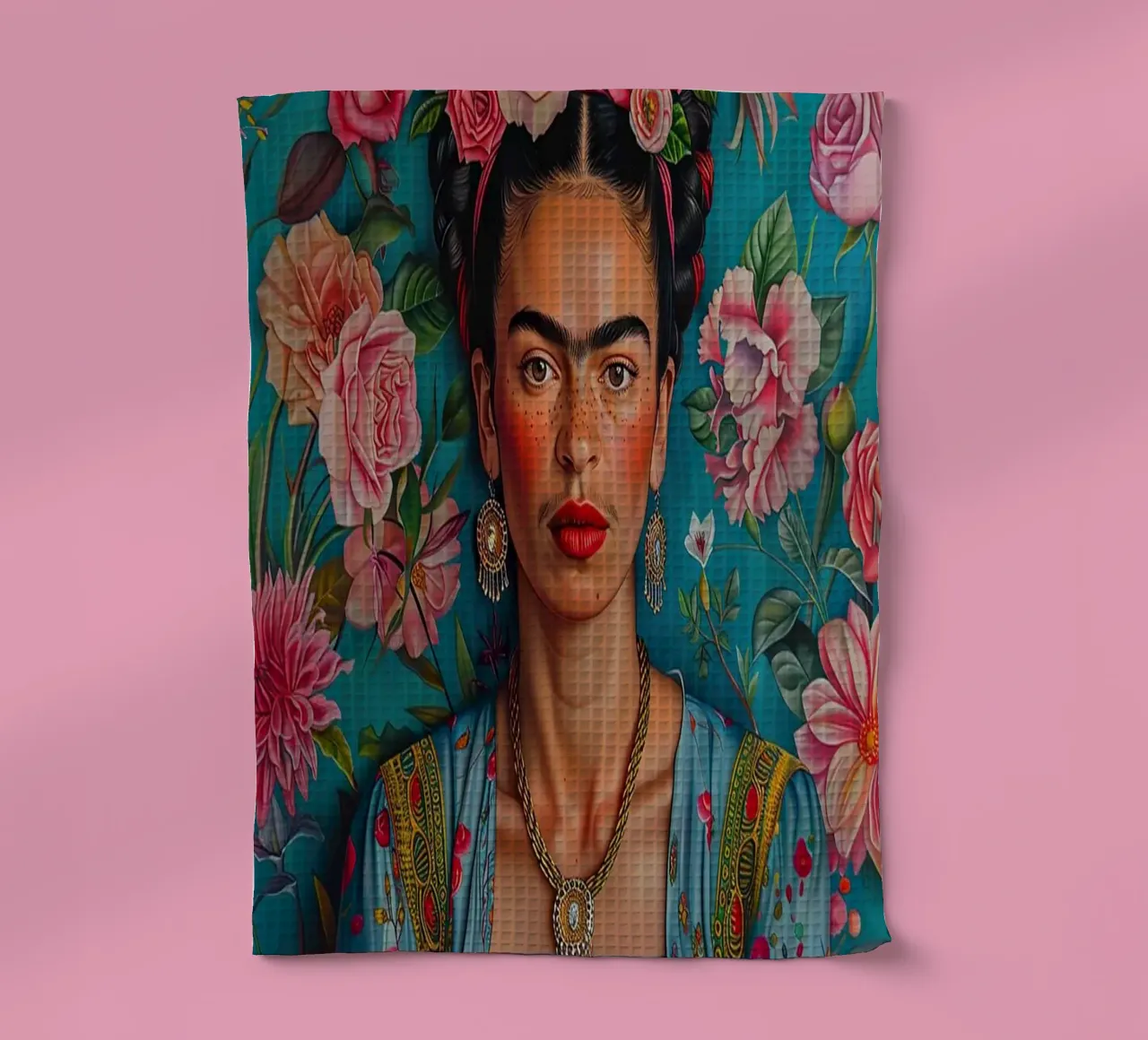 Frida Kahlo "Strength and Sensibility" canovaccio da cucina da Fantasias Florales