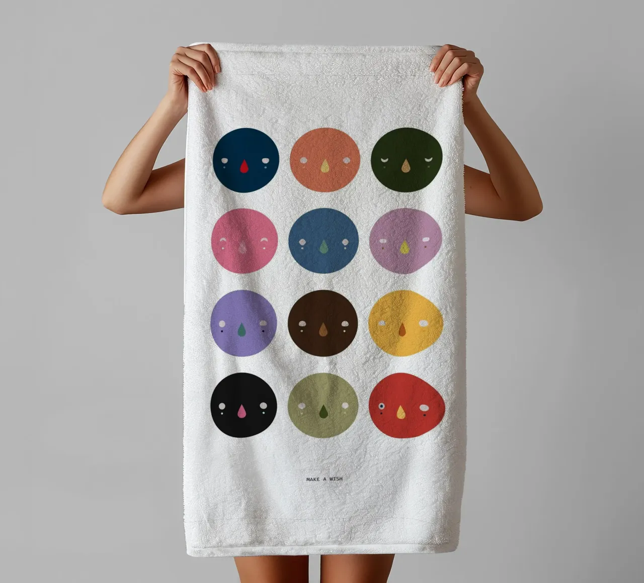 Make a wish (Daruma) asciugamano da bagno da Sassi