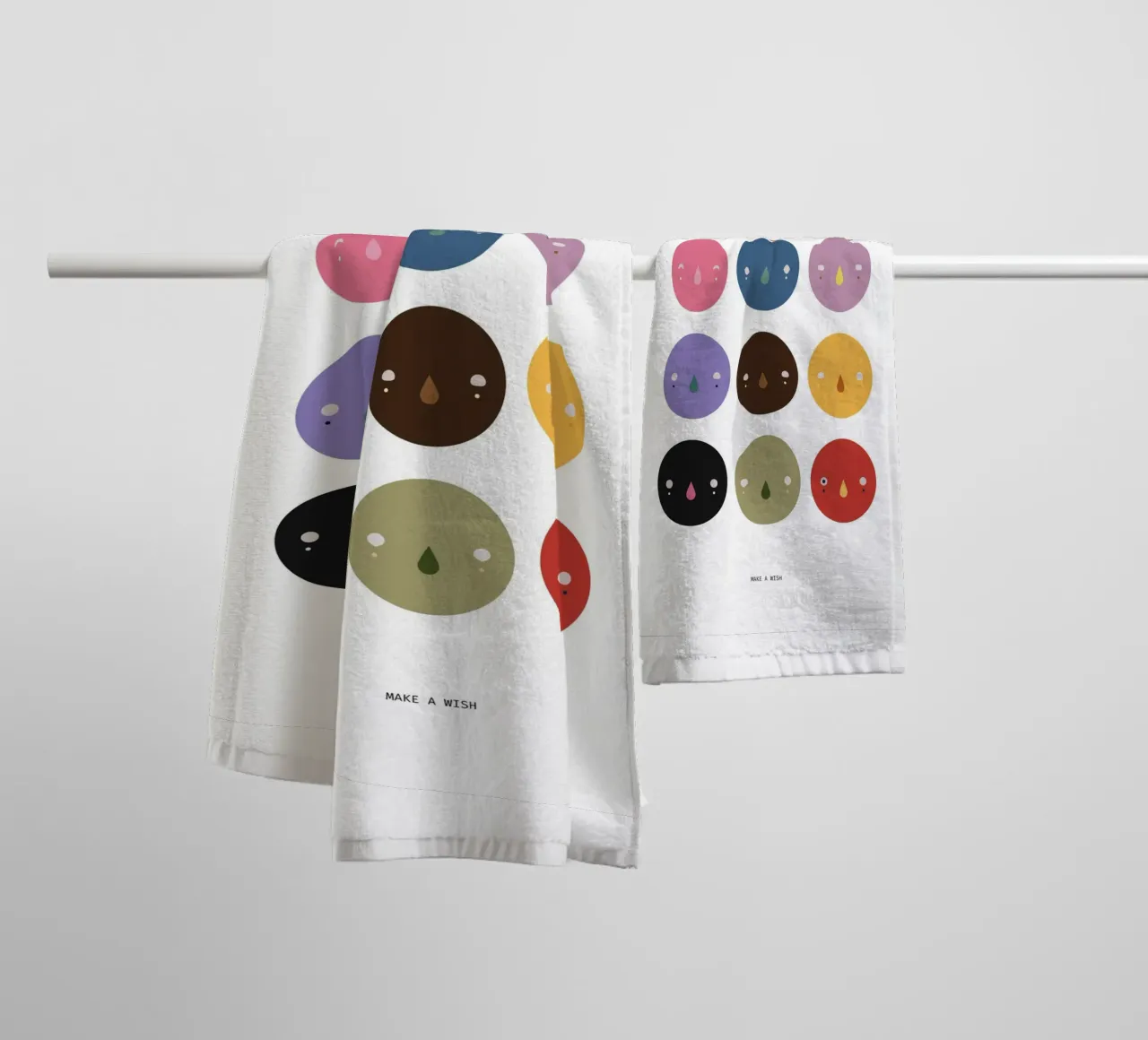 Make a wish (Daruma) asciugamano da bagno da Sassi