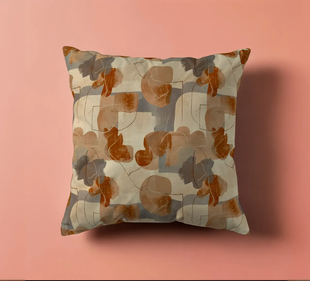 Abstract Botanical Art Deco Pattern cuscino da AzStore11