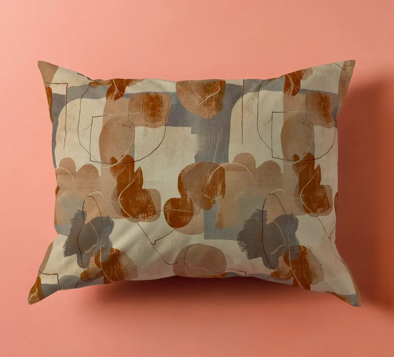 Abstract Botanical Art Deco Pattern cuscino da AzStore11