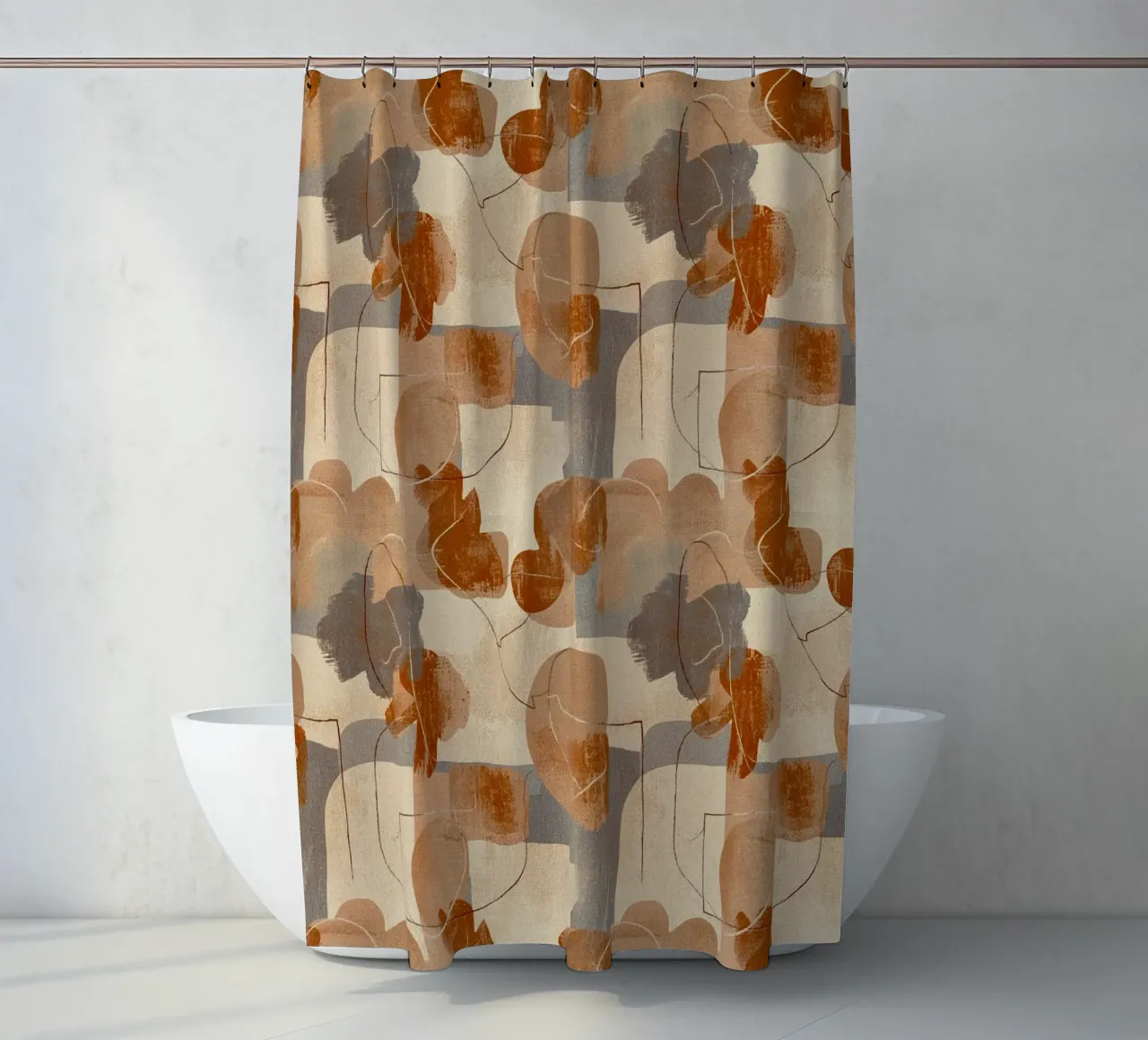 Abstract Botanical Art Deco Pattern tenda da doccia da AzStore11