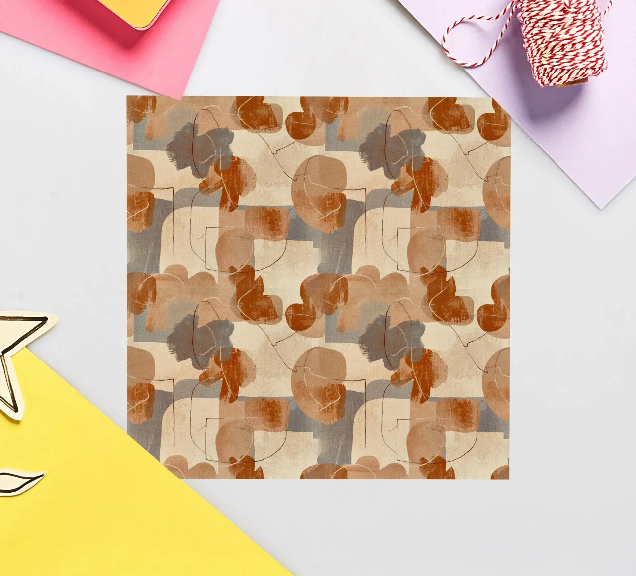 Abstract Botanical Art Deco Pattern adesivo da AzStore11