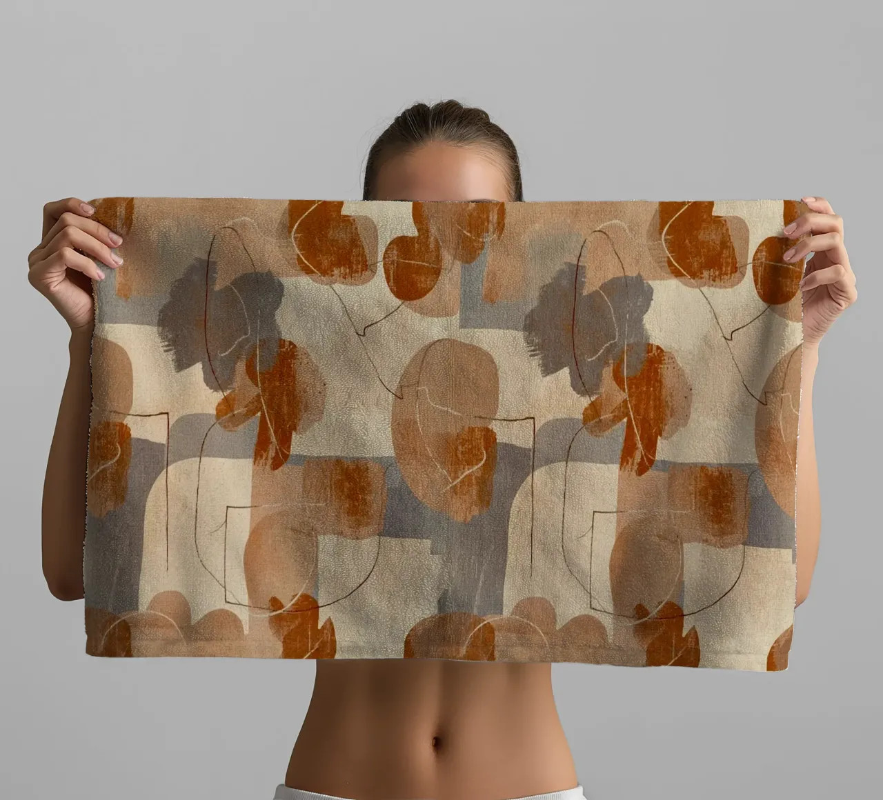 Abstract Botanical Art Deco Pattern asciugamano da bagno da AzStore11