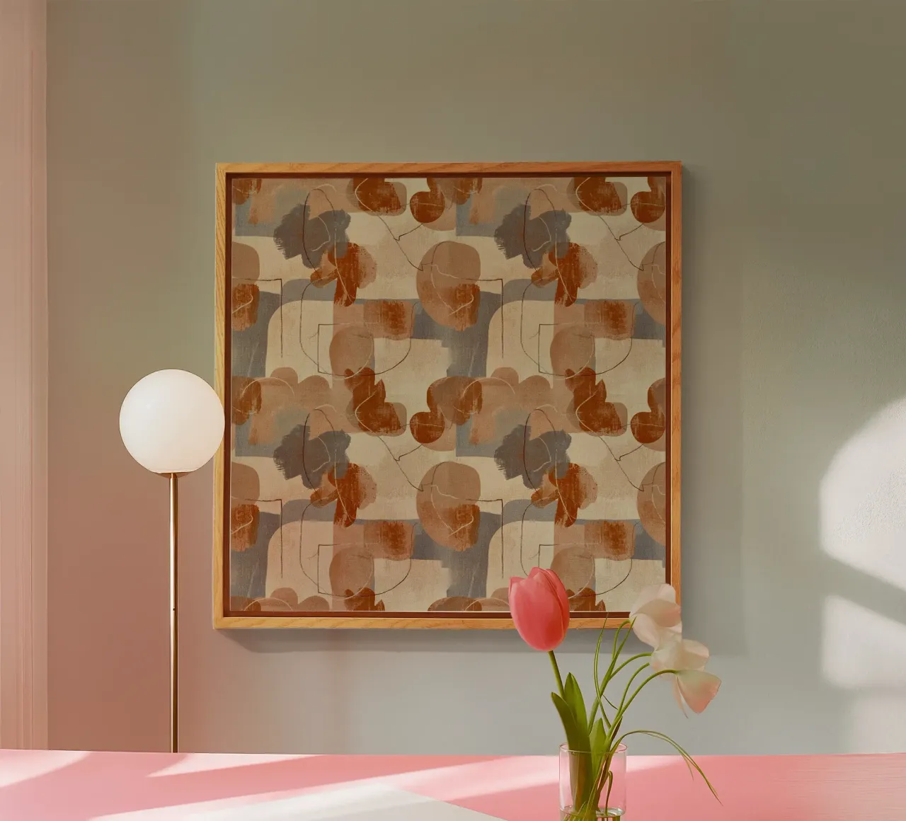 Abstract Botanical Art Deco Pattern plexiglass da AzStore11