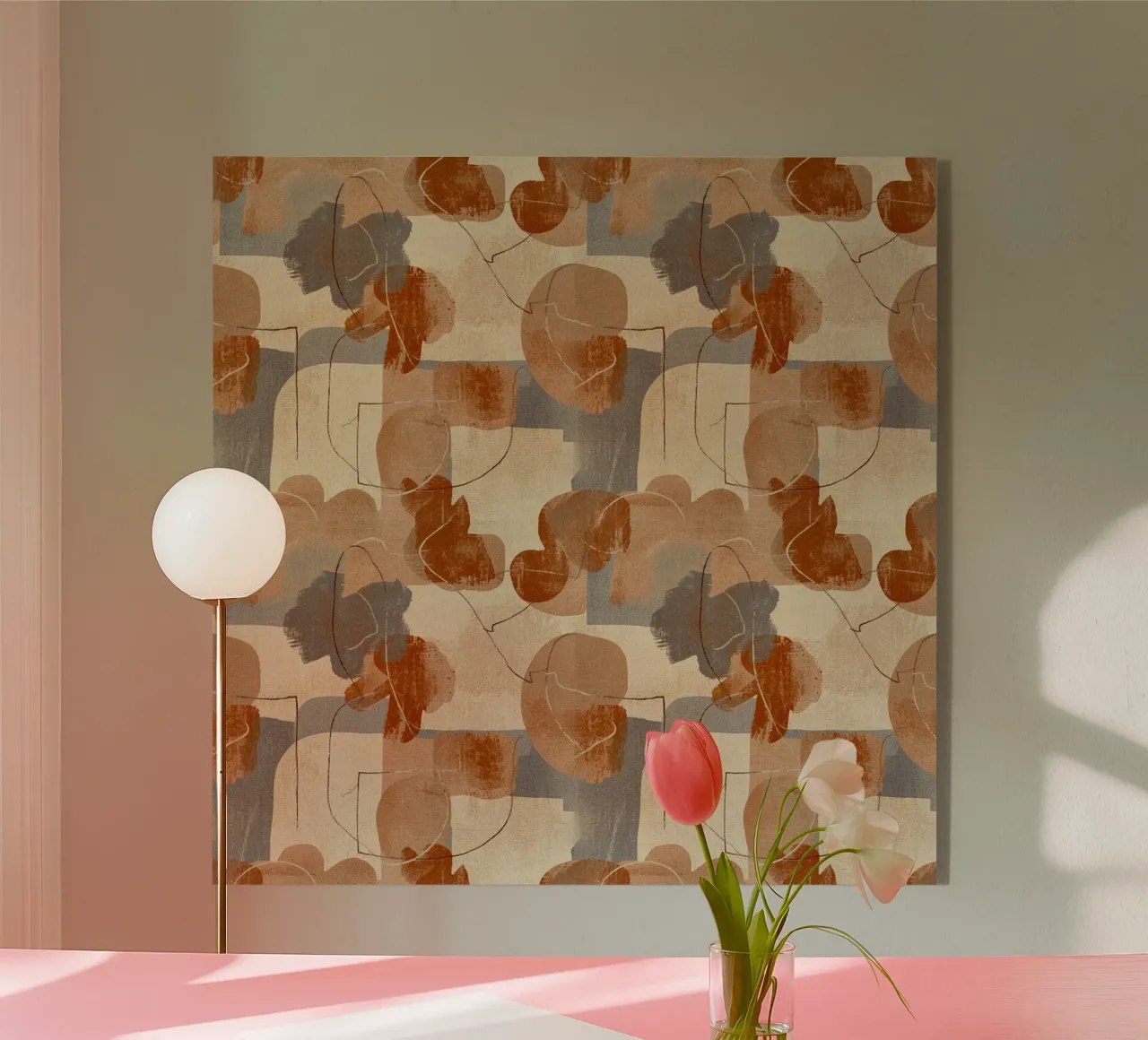 Abstract Botanical Art Deco Pattern plexiglass da AzStore11