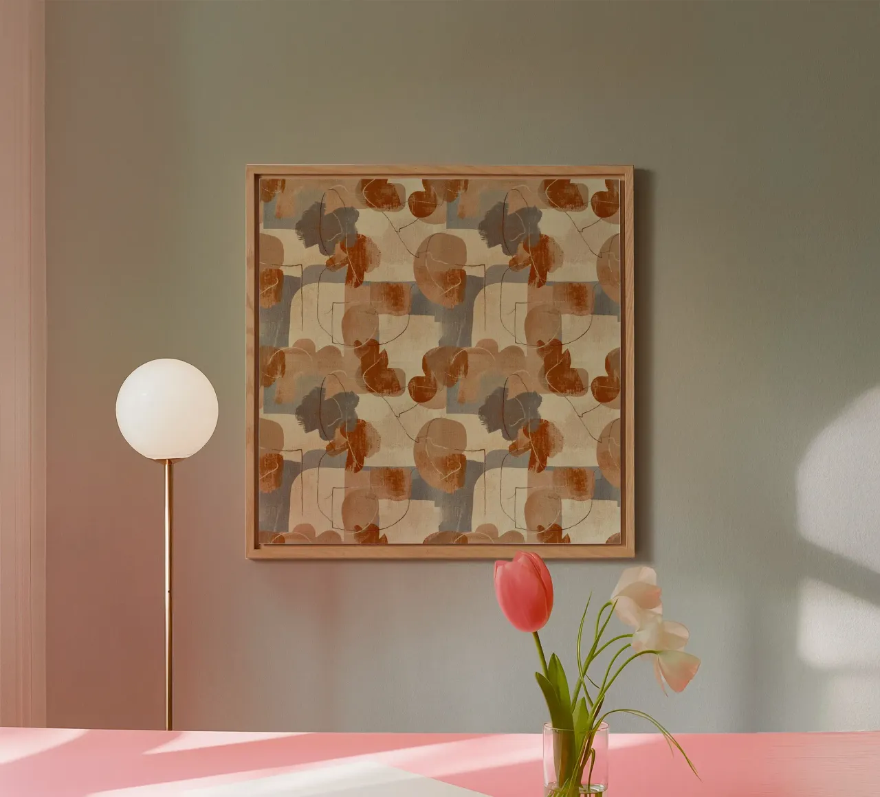 Abstract Botanical Art Deco Pattern alluminio dibond da AzStore11