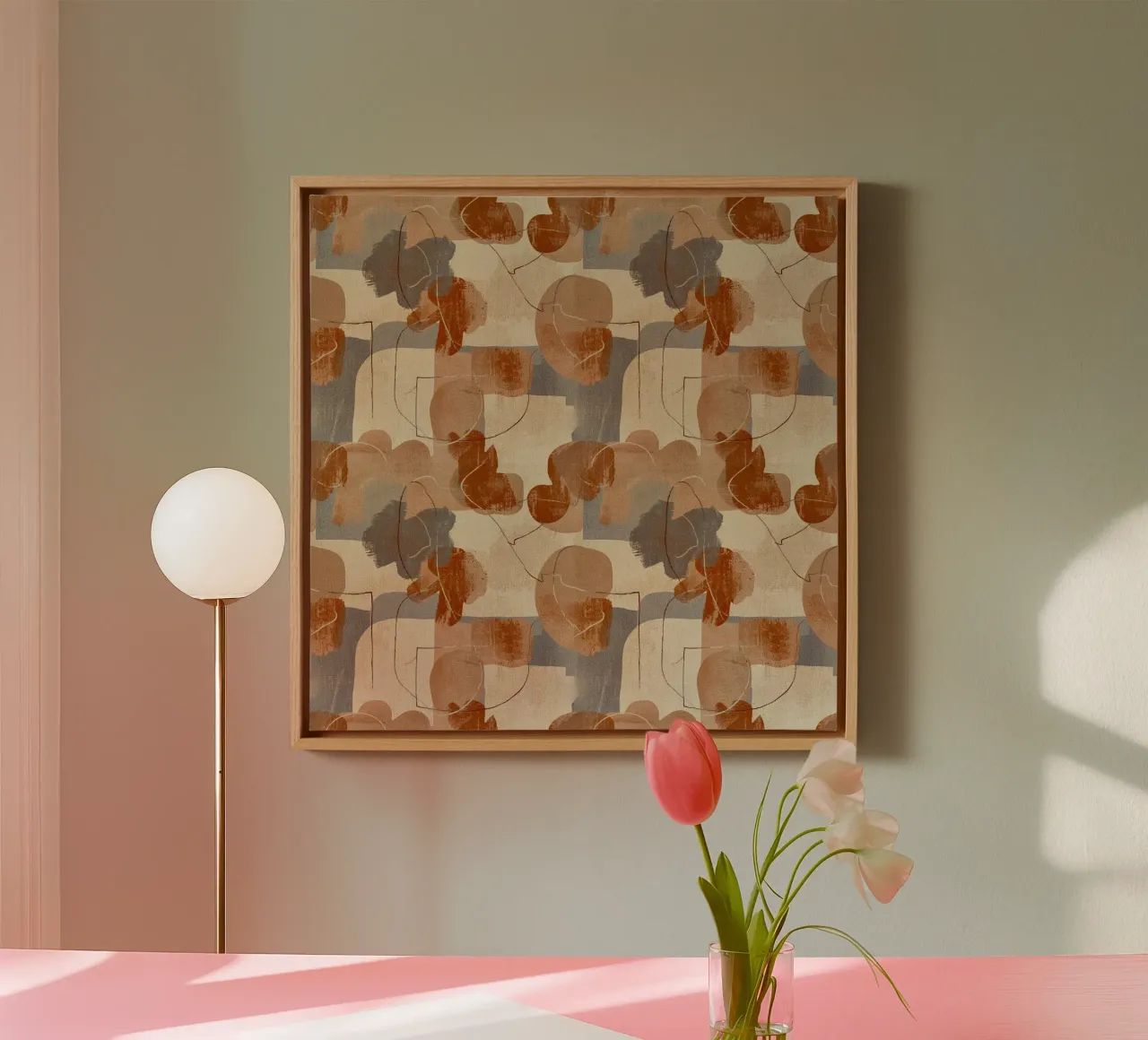 Abstract Botanical Art Deco Pattern canvas by AzStore11