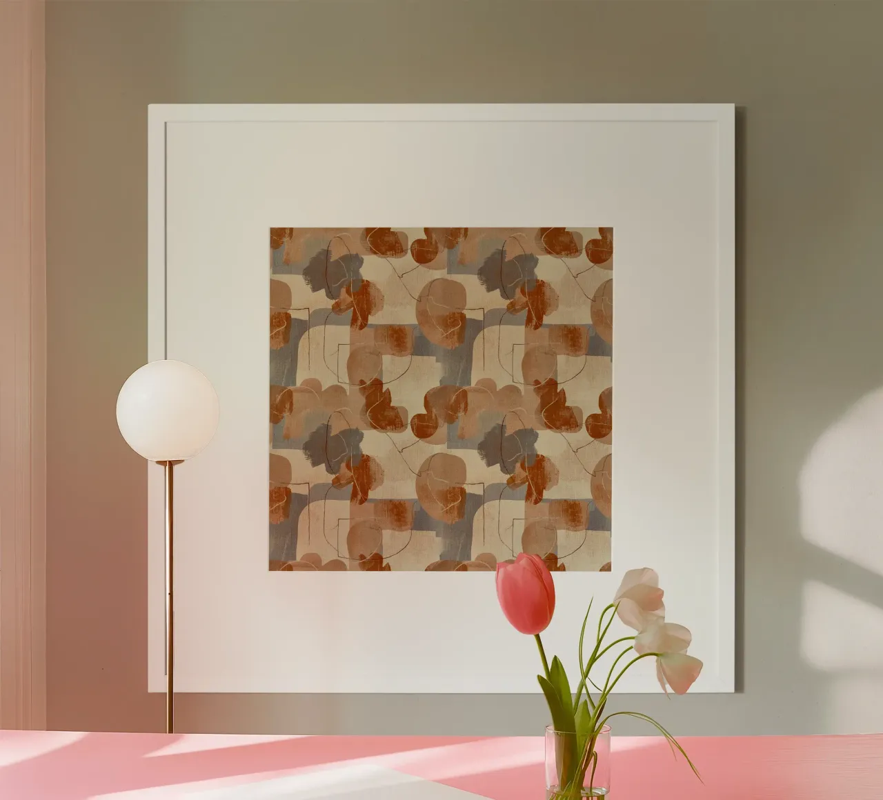 Abstract Botanical Art Deco Pattern carta hahnemühle da AzStore11