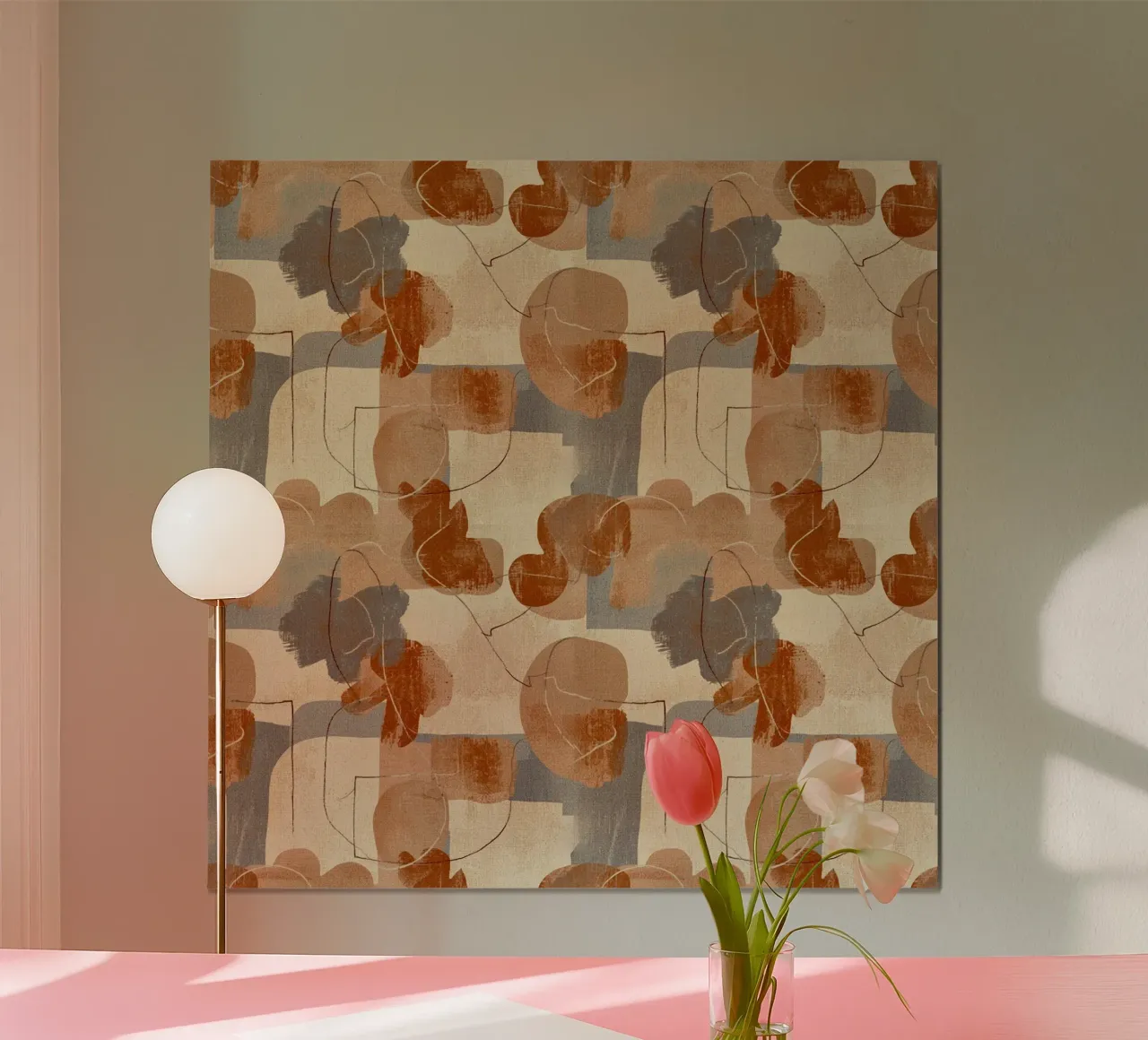 Abstract Botanical Art Deco Pattern carta hahnemühle da AzStore11