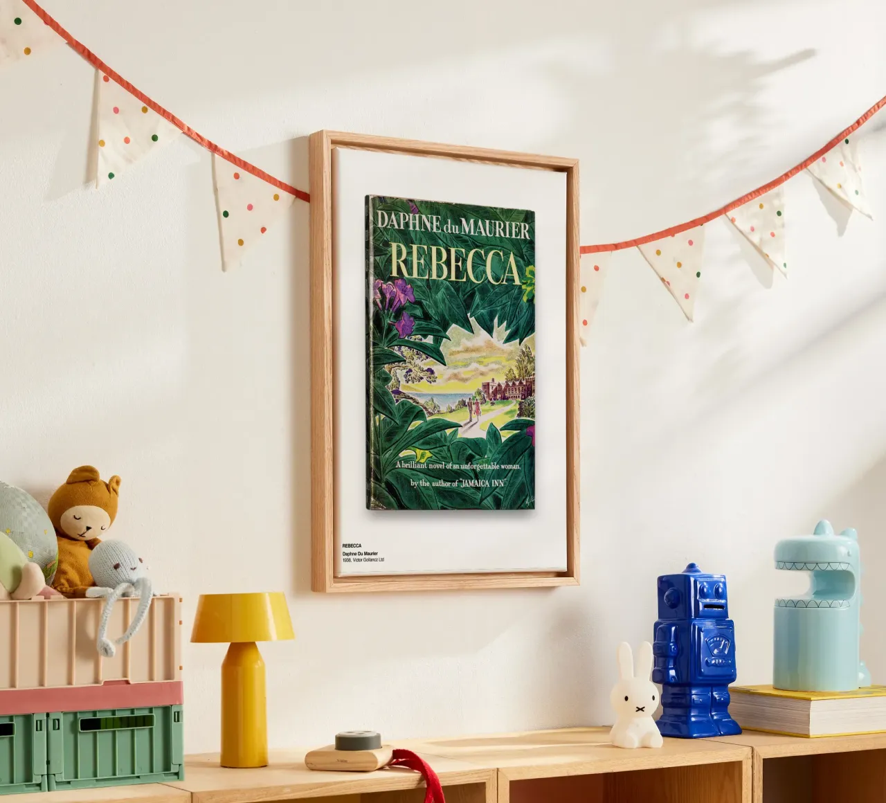 Rebecca by Daphne Du Maurier - First Edition Cover Print canvas with Floater frame by MissLiterarty