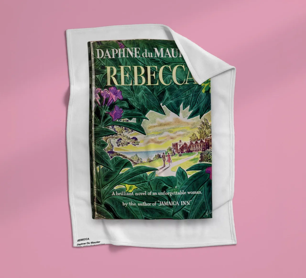 Rebecca by Daphne Du Maurier - First Edition Cover Print fleece blanket by MissLiterarty