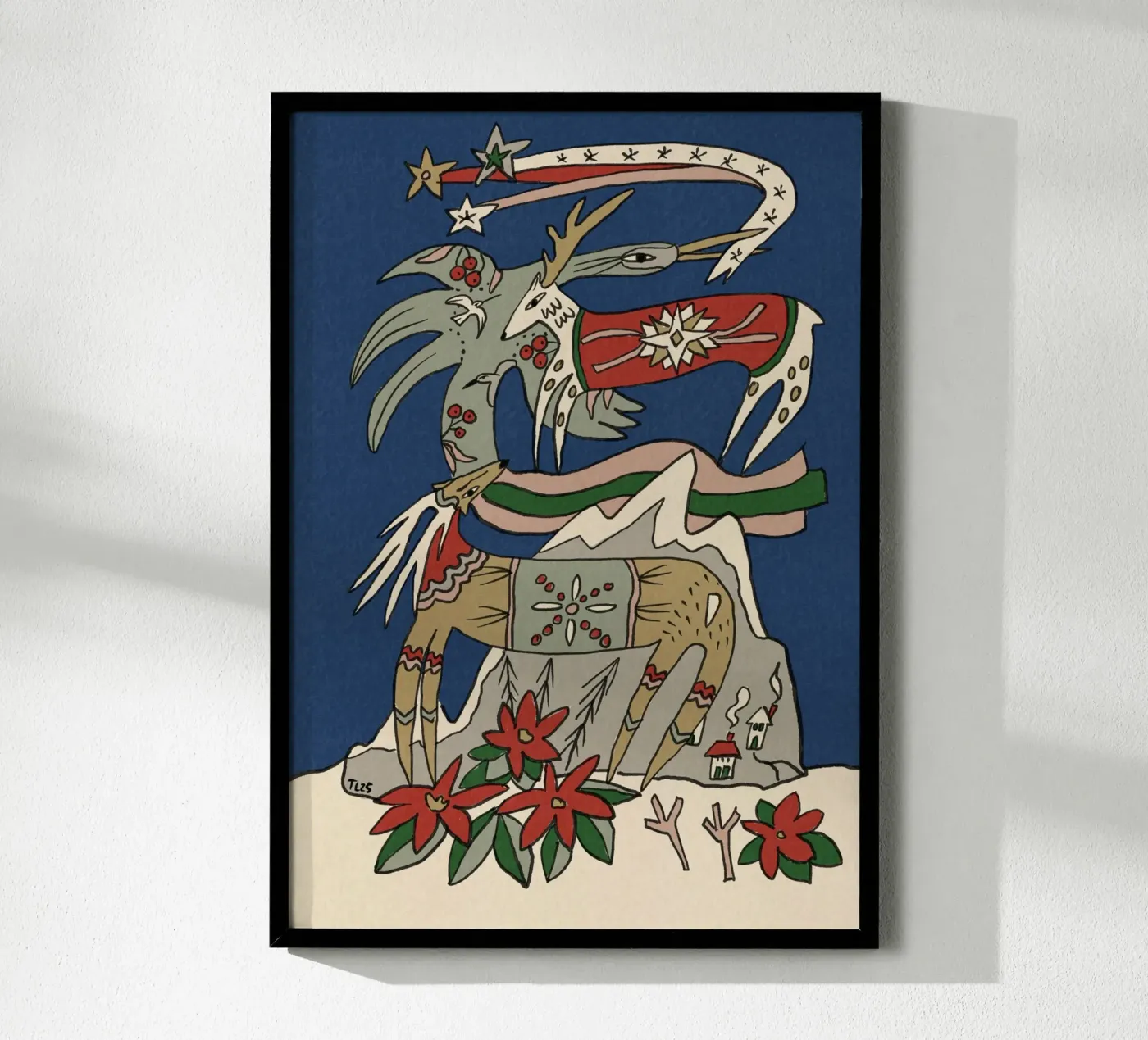 Winter Deer poster by Raipa Studio