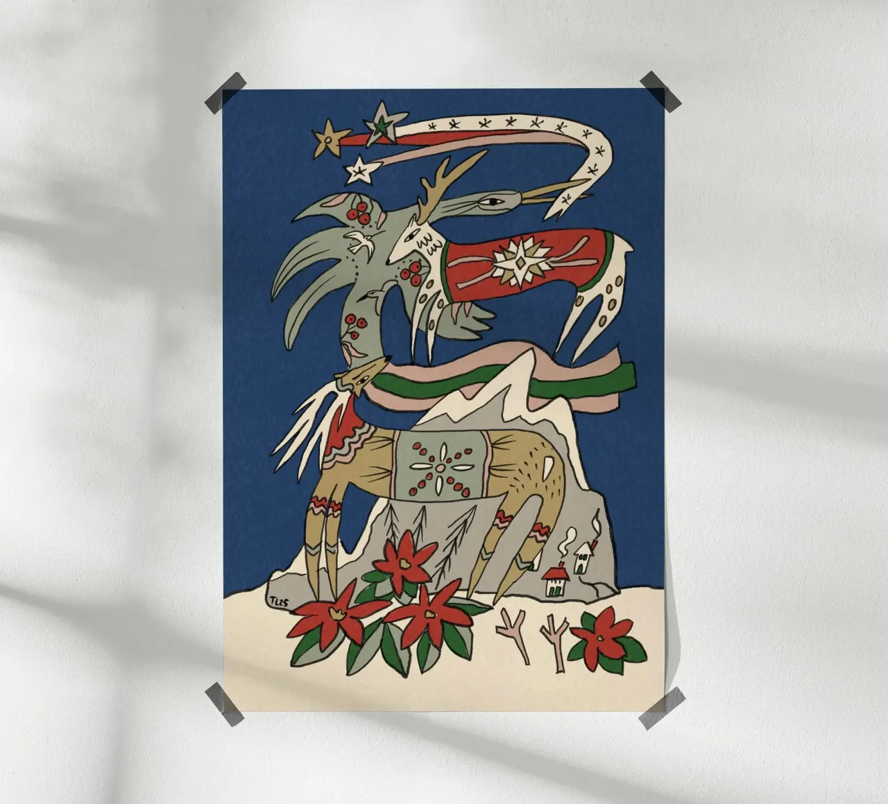 Winter Deer poster da Raipa Studio