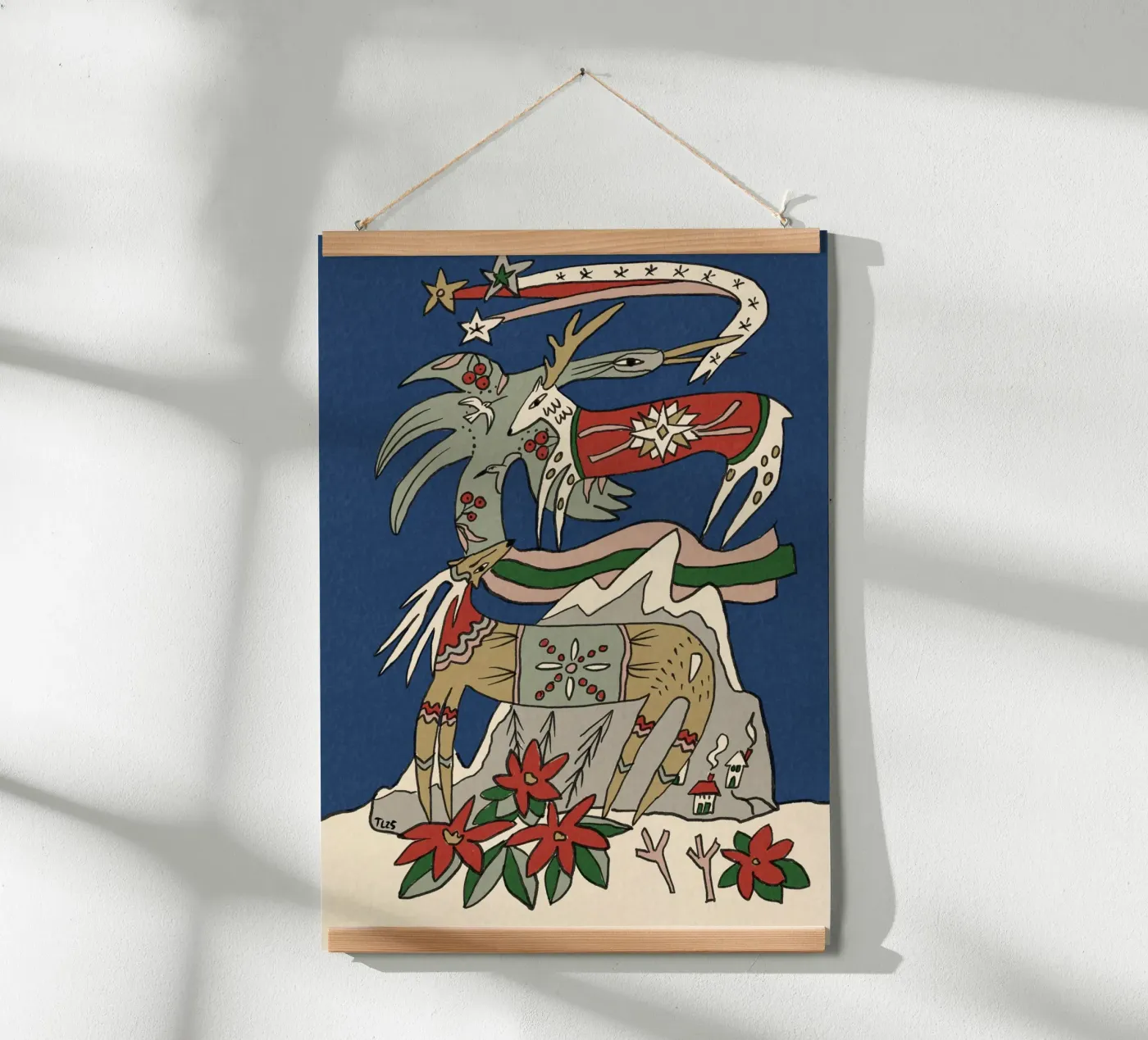 Winter Deer poster by Raipa Studio