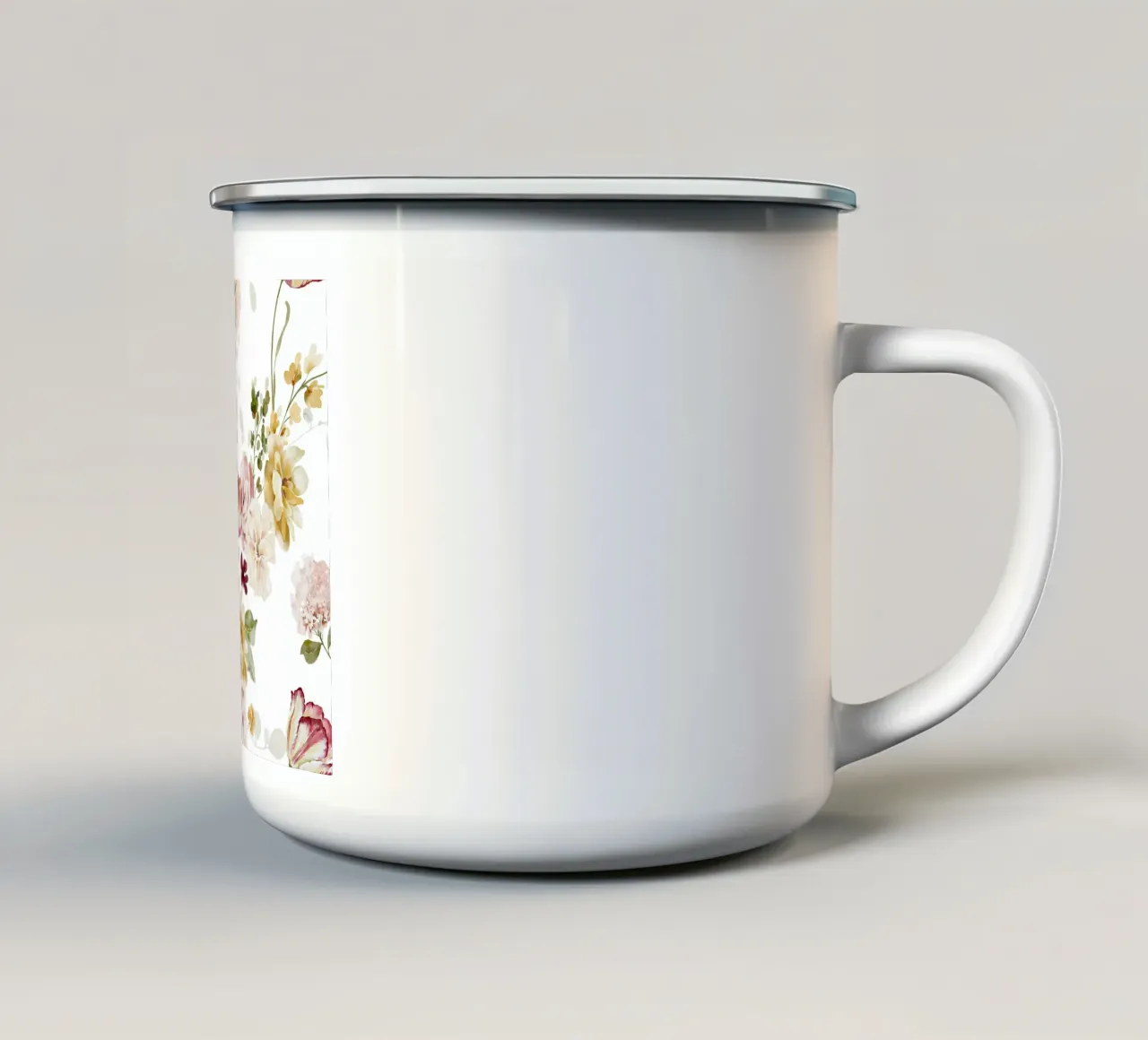 Poster acquerello botanico luminoso tazza in smalto da Flower Paradise