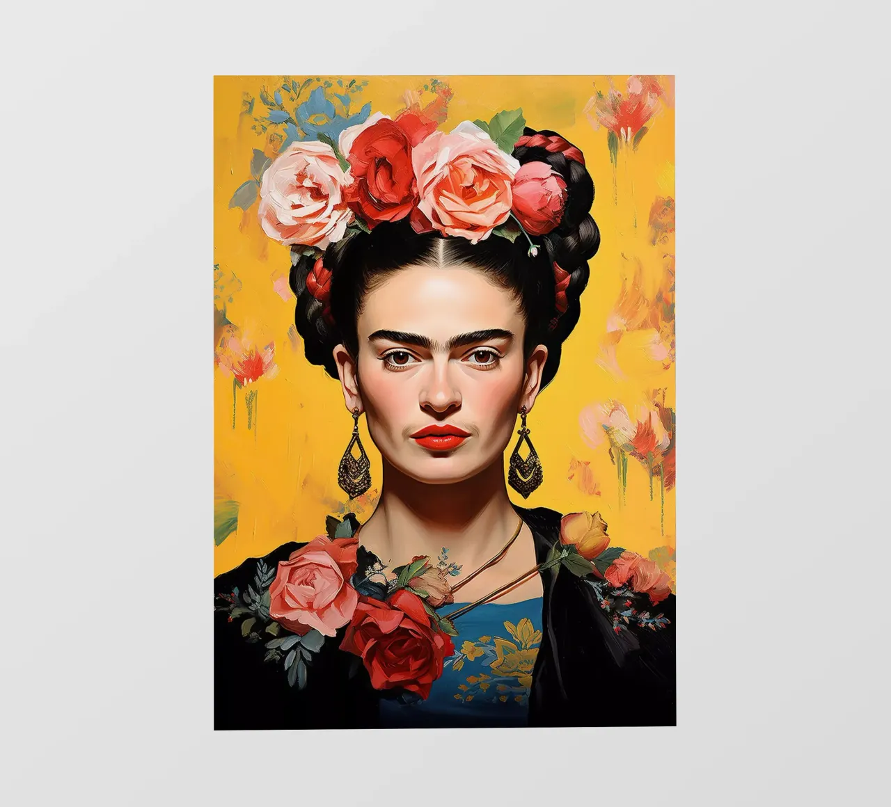 Frida Kahlo "Heartfelt Expression" telo in pvc da Fantasias Florales