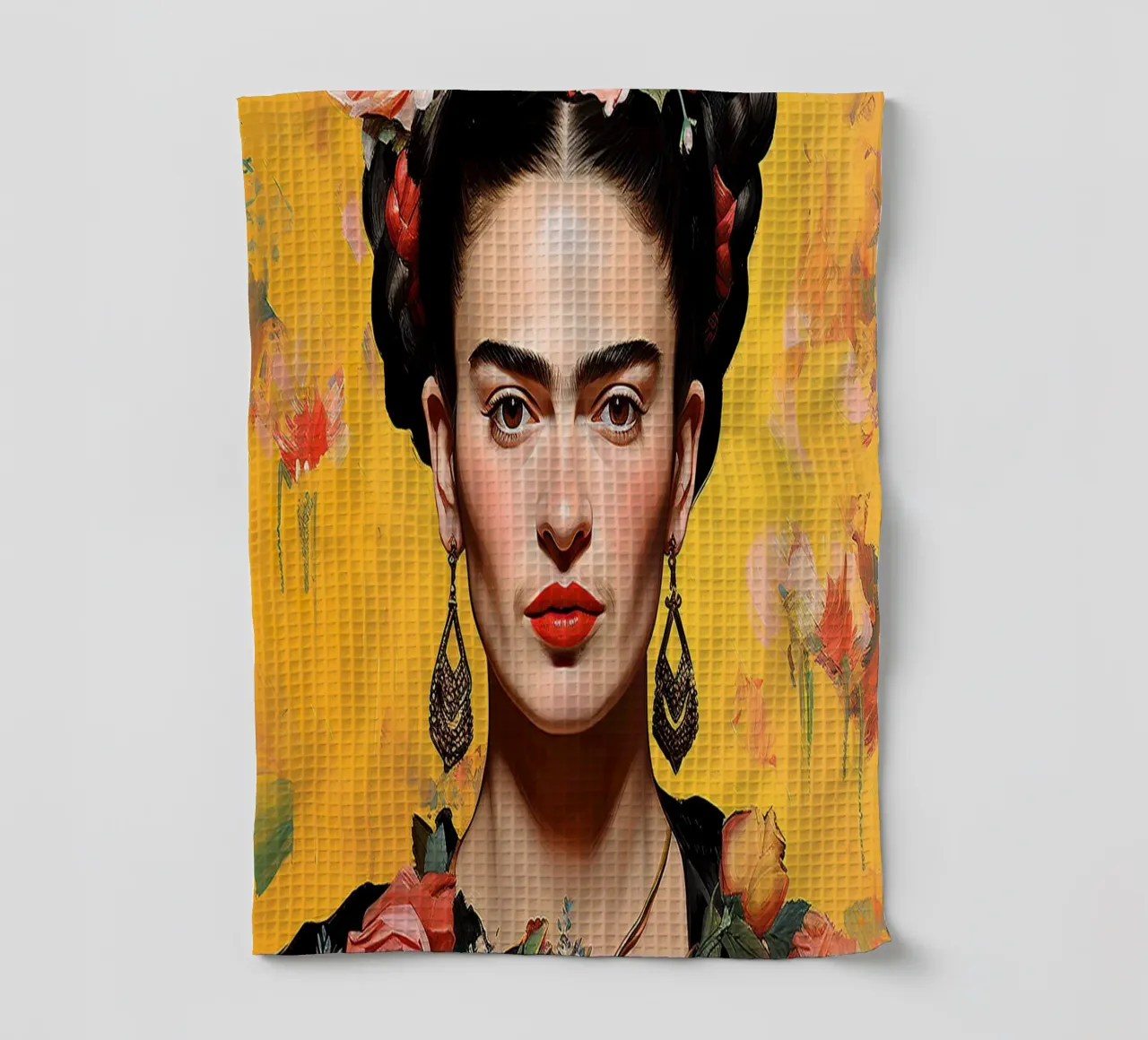 Frida Kahlo "Heartfelt Expression" canovaccio da cucina da Fantasias Florales