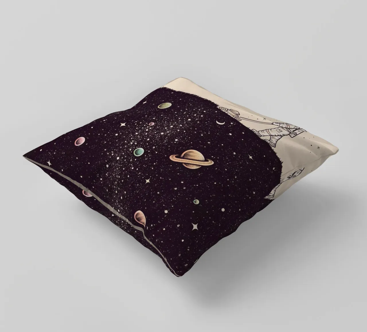 Enkel Dika - Space Cut cuscino da The Artcircle
