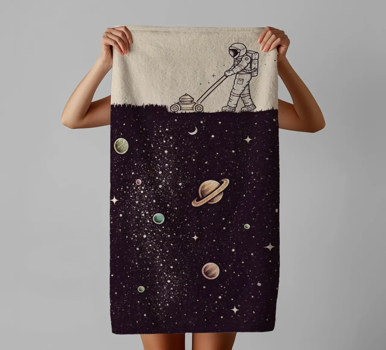 Enkel Dika - Space Cut asciugamano da bagno da The Artcircle