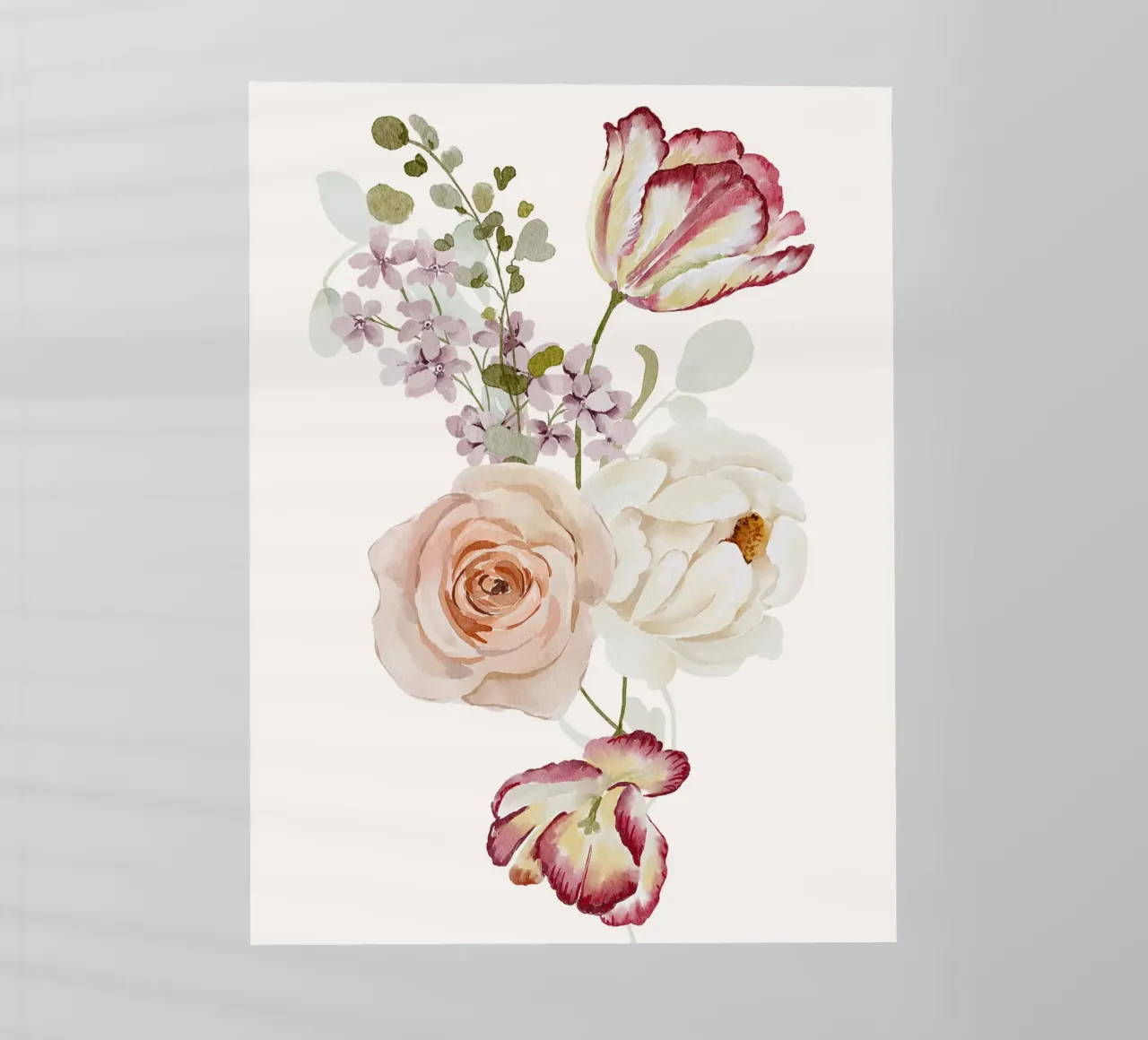 Acquerello botanico vintage pellicola backlit da Flower Paradise