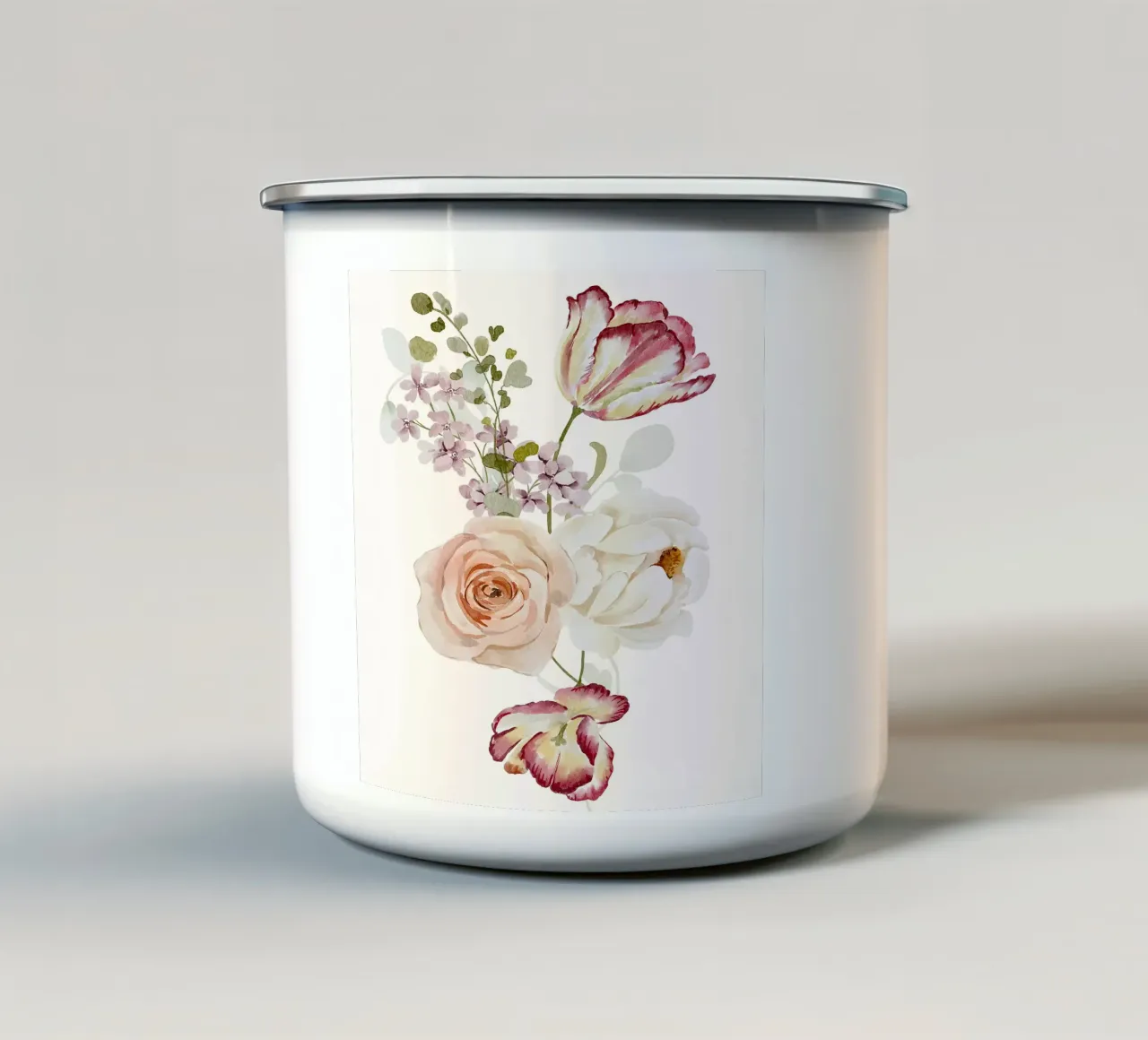 Acquerello botanico vintage tazza in smalto da Flower Paradise
