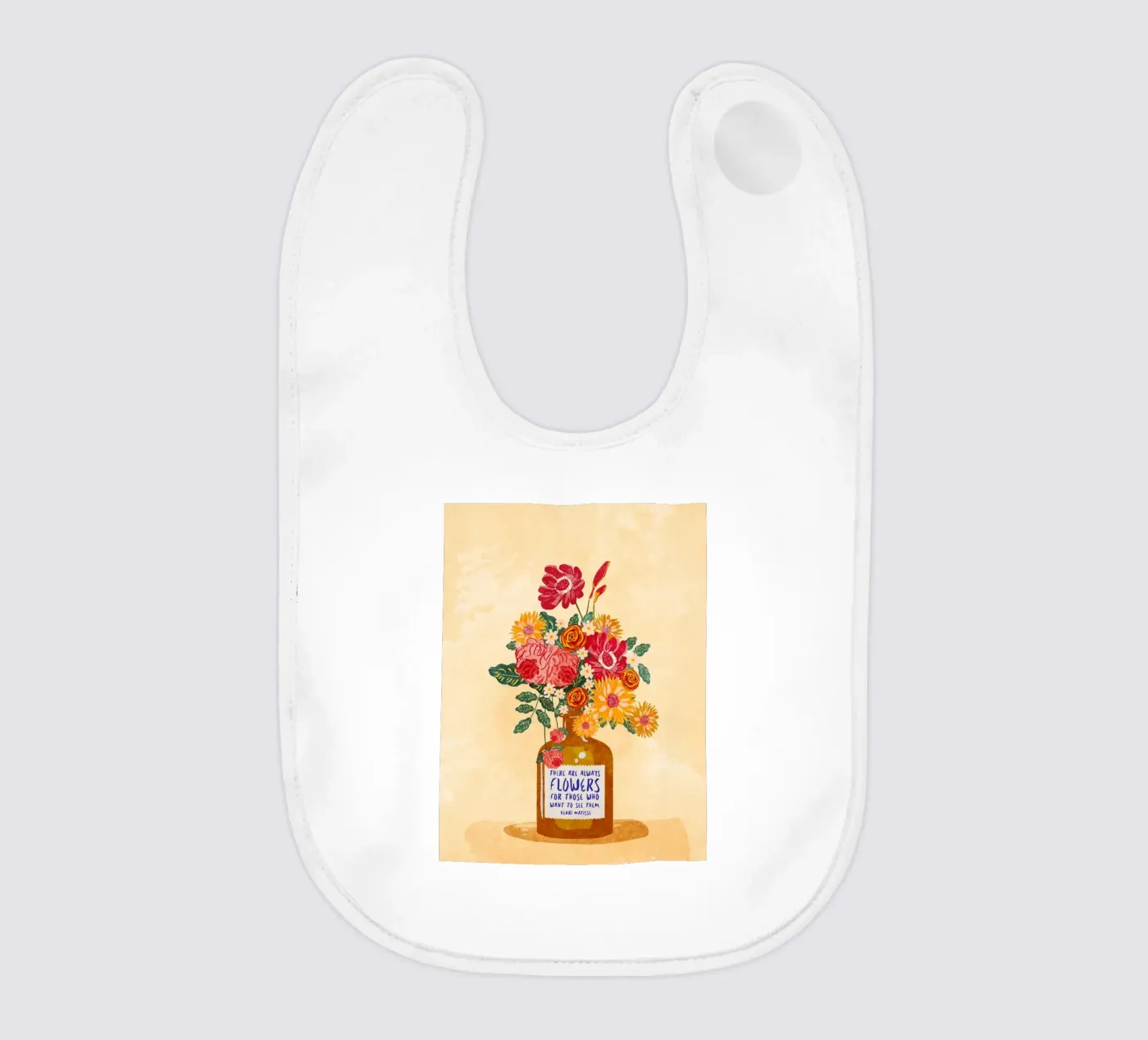 Immer Blumen Babylätzchen von Illustration Raissa Oltmanns