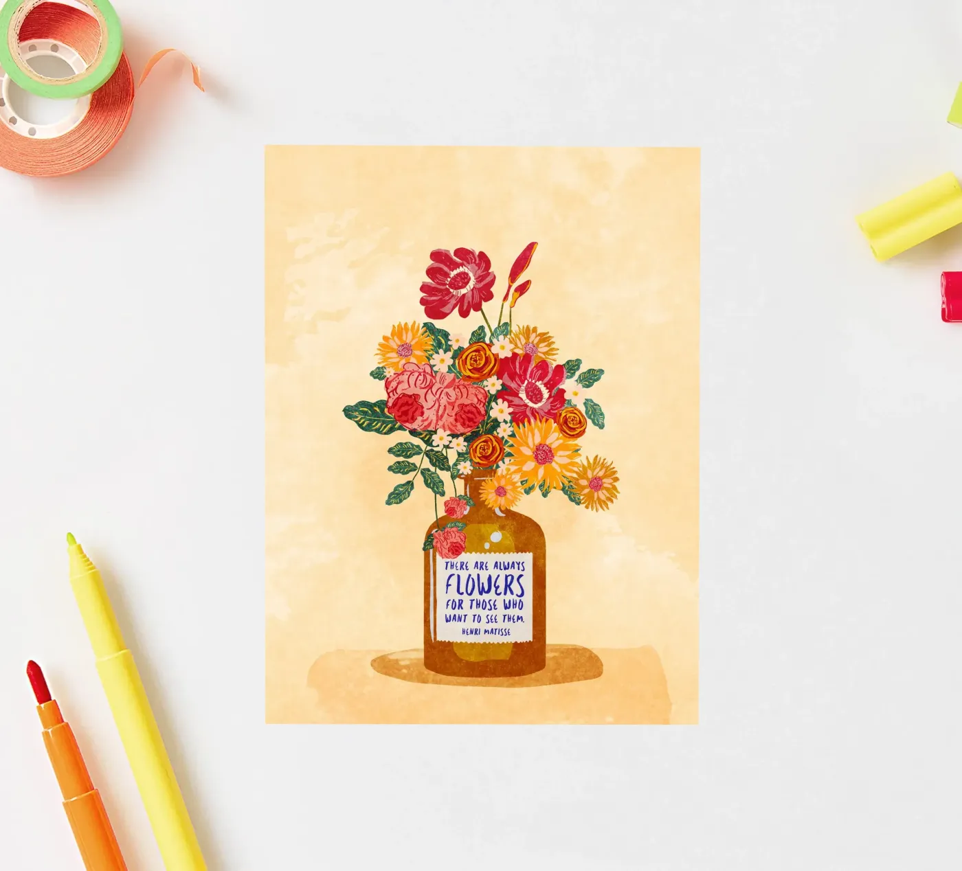 Immer Blumen Sticker von Illustration Raissa Oltmanns