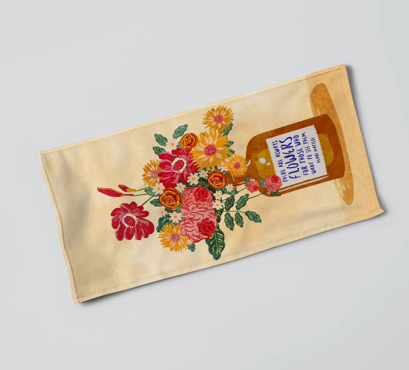 Immer Blumen Handtuch von Illustration Raissa Oltmanns