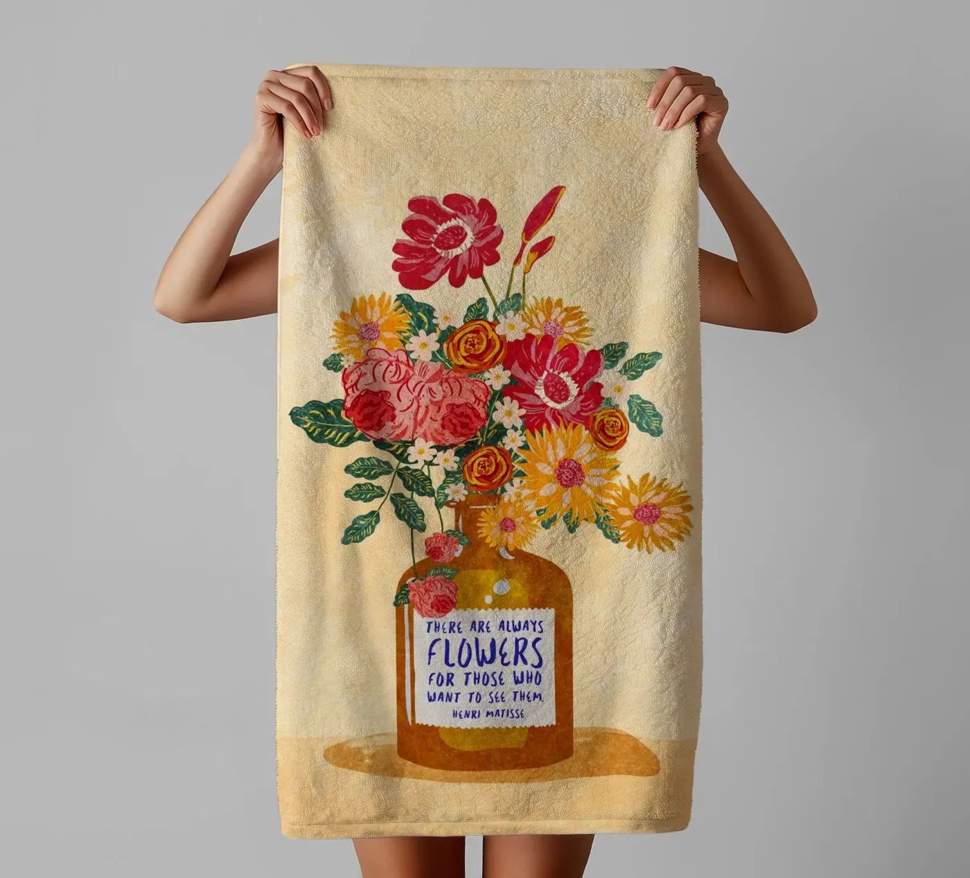Immer Blumen Handtuch von Illustration Raissa Oltmanns