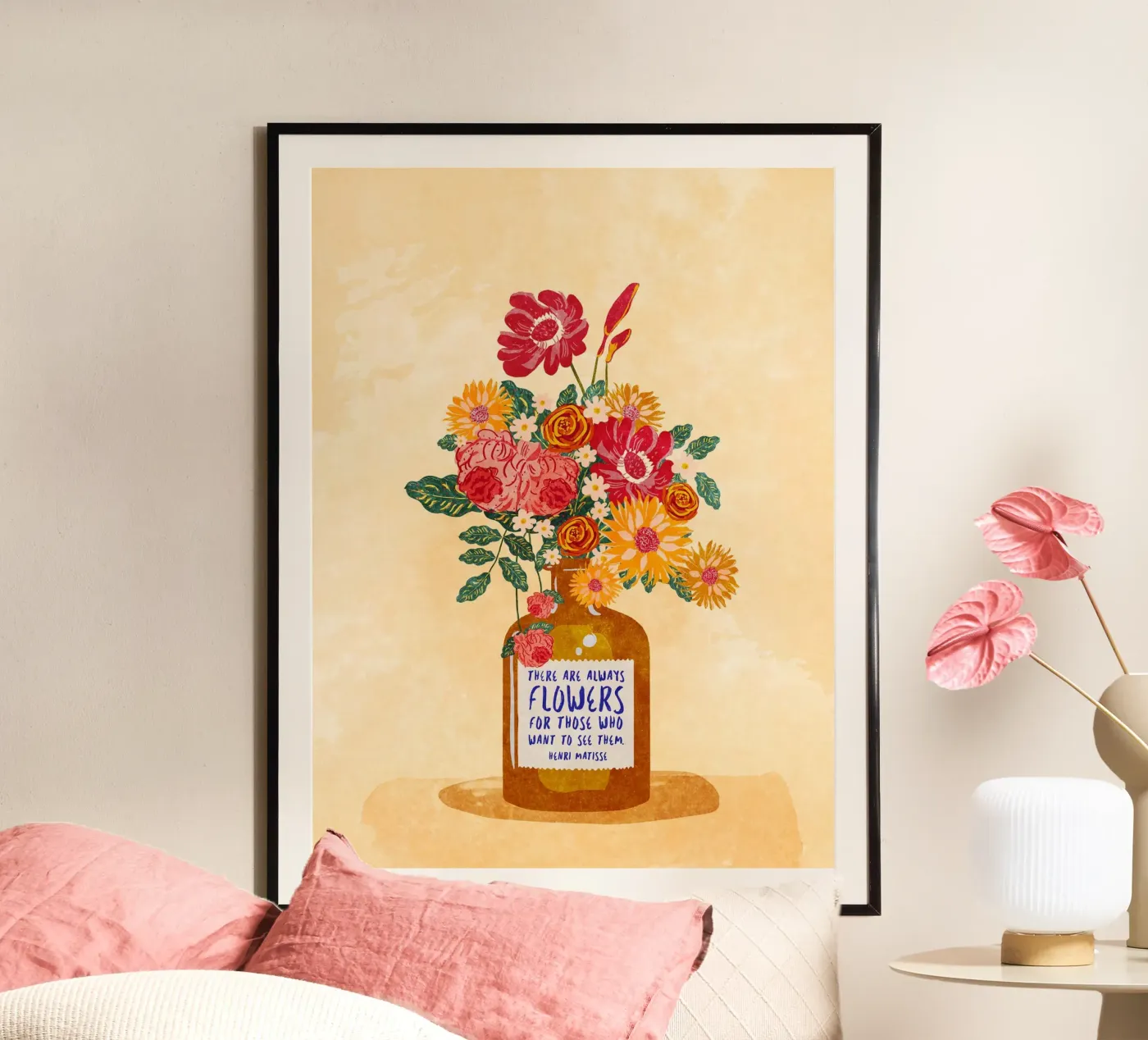 Immer Blumen Poster von Illustration Raissa Oltmanns