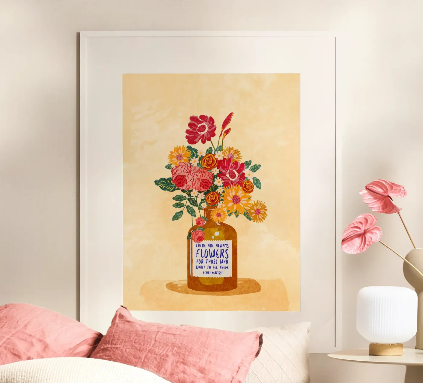 Immer Blumen Poster von Illustration Raissa Oltmanns