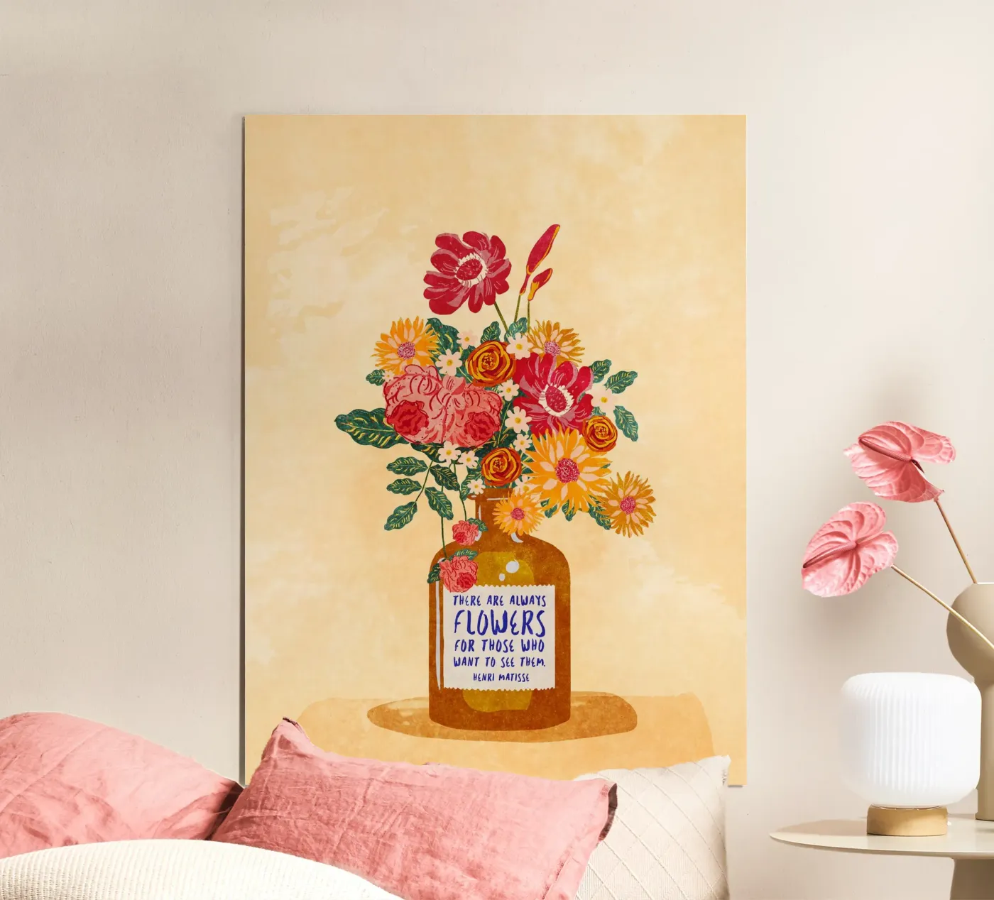 Immer Blumen Poster von Illustration Raissa Oltmanns