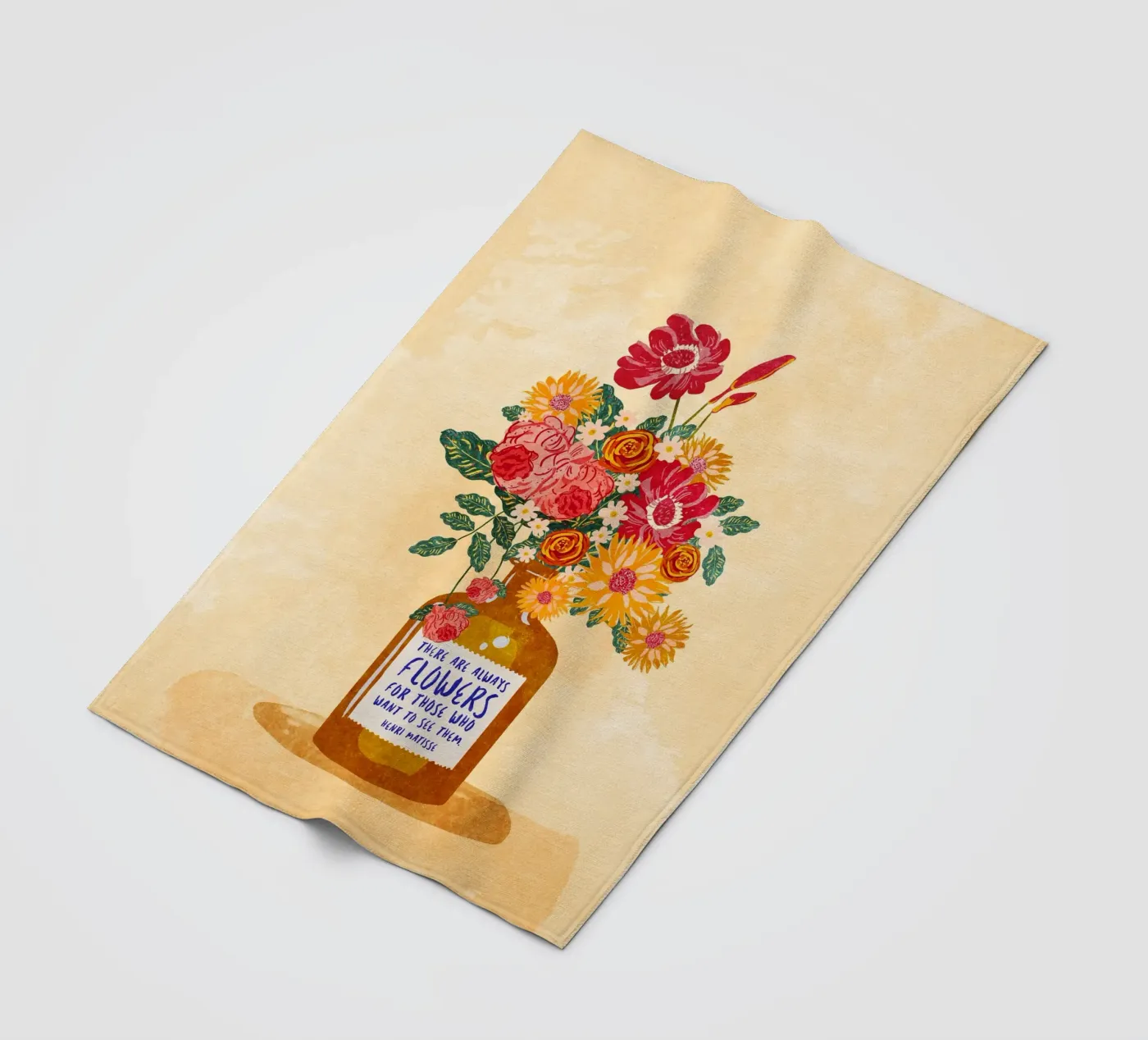 Immer Blumen Fleecedecke von Illustration Raissa Oltmanns