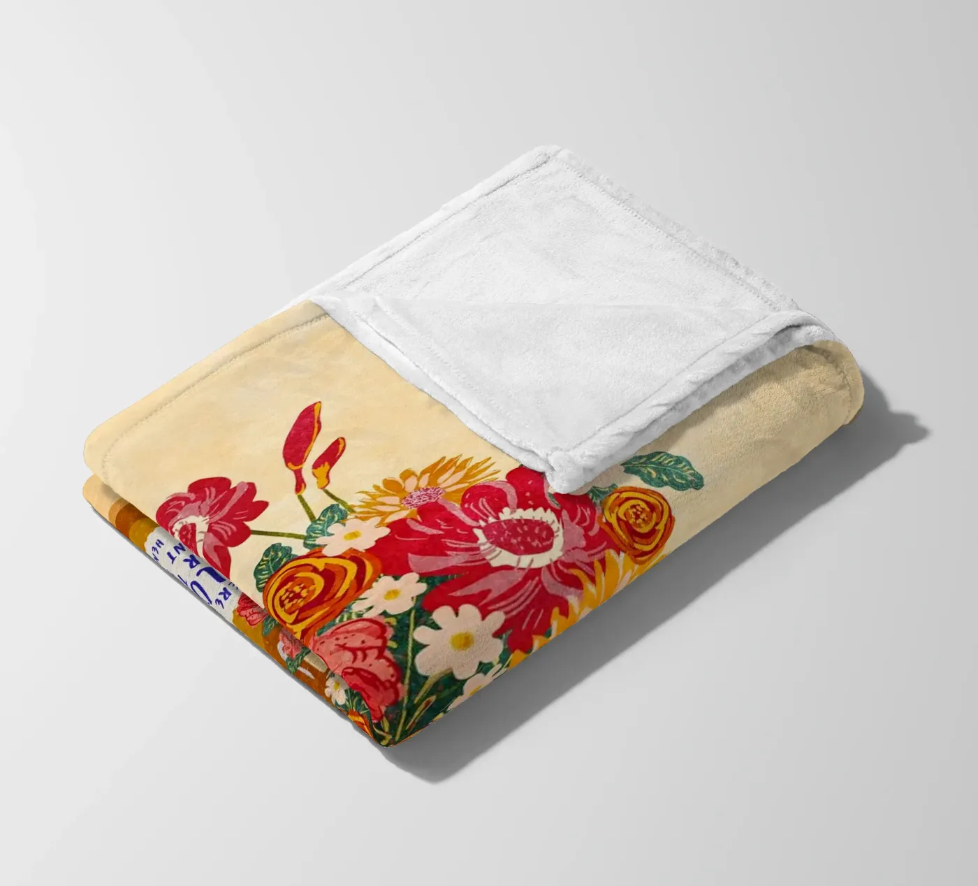 Immer Blumen Fleecedecke von Illustration Raissa Oltmanns