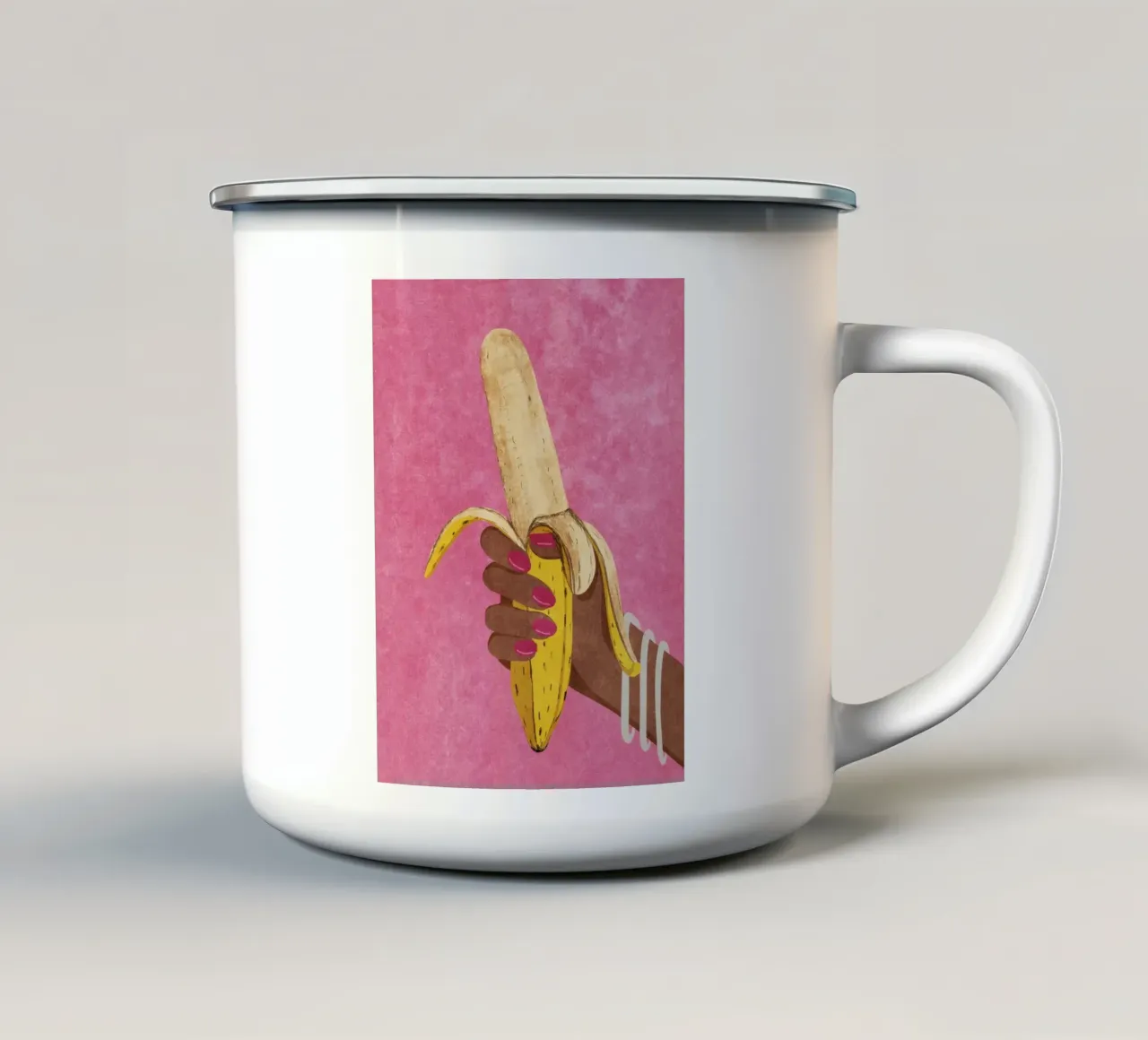 Banana tazza in smalto da Illustration Raissa Oltmanns