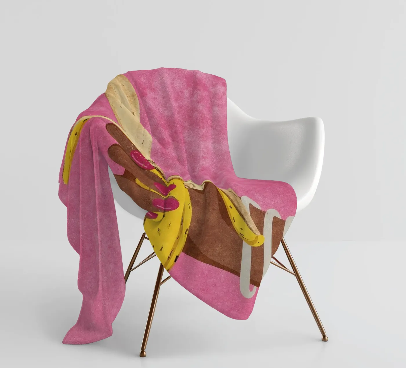 Banane Fleecedecke von Illustration Raissa Oltmanns