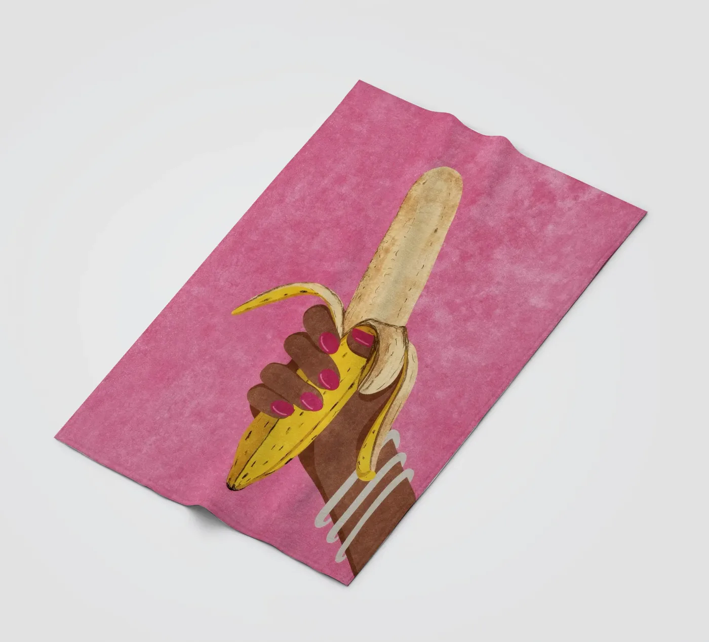 Banane Fleecedecke von Illustration Raissa Oltmanns