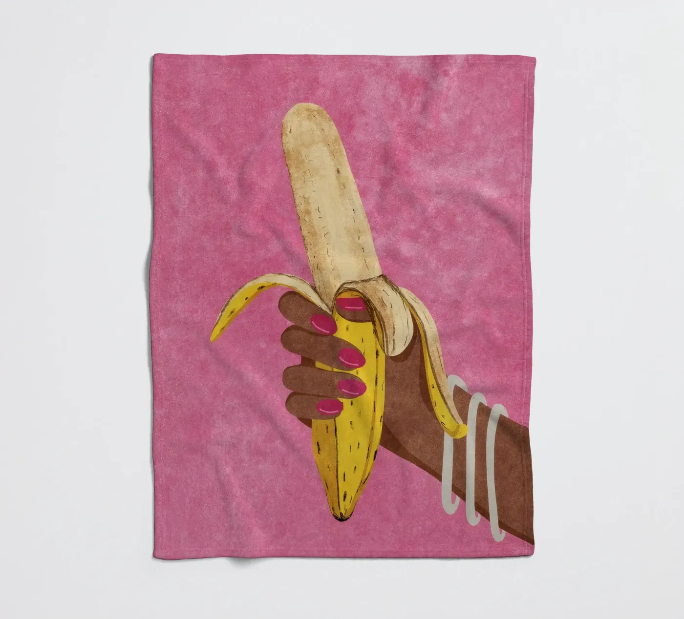 Banane Fleecedecke von Illustration Raissa Oltmanns