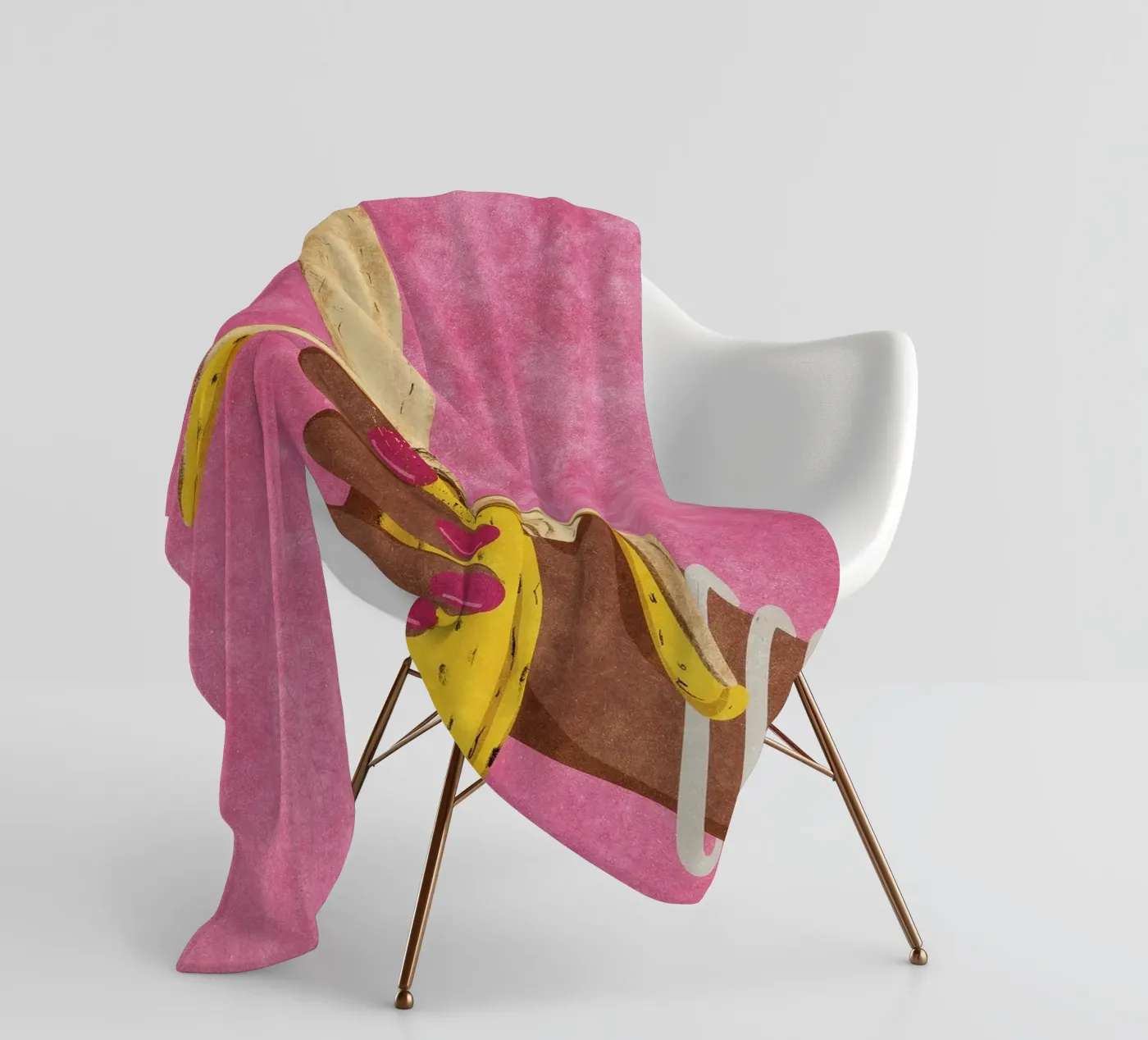 Banane Fleecedecke von Illustration Raissa Oltmanns