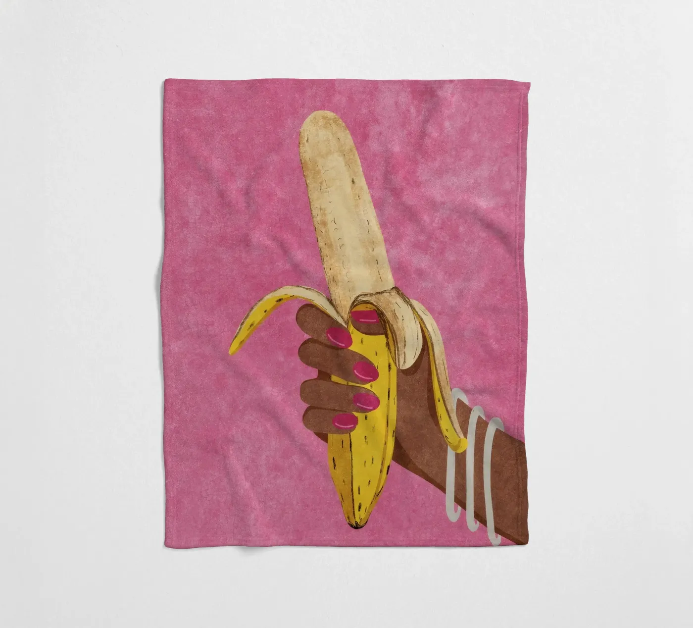 Banane Fleecedecke von Illustration Raissa Oltmanns