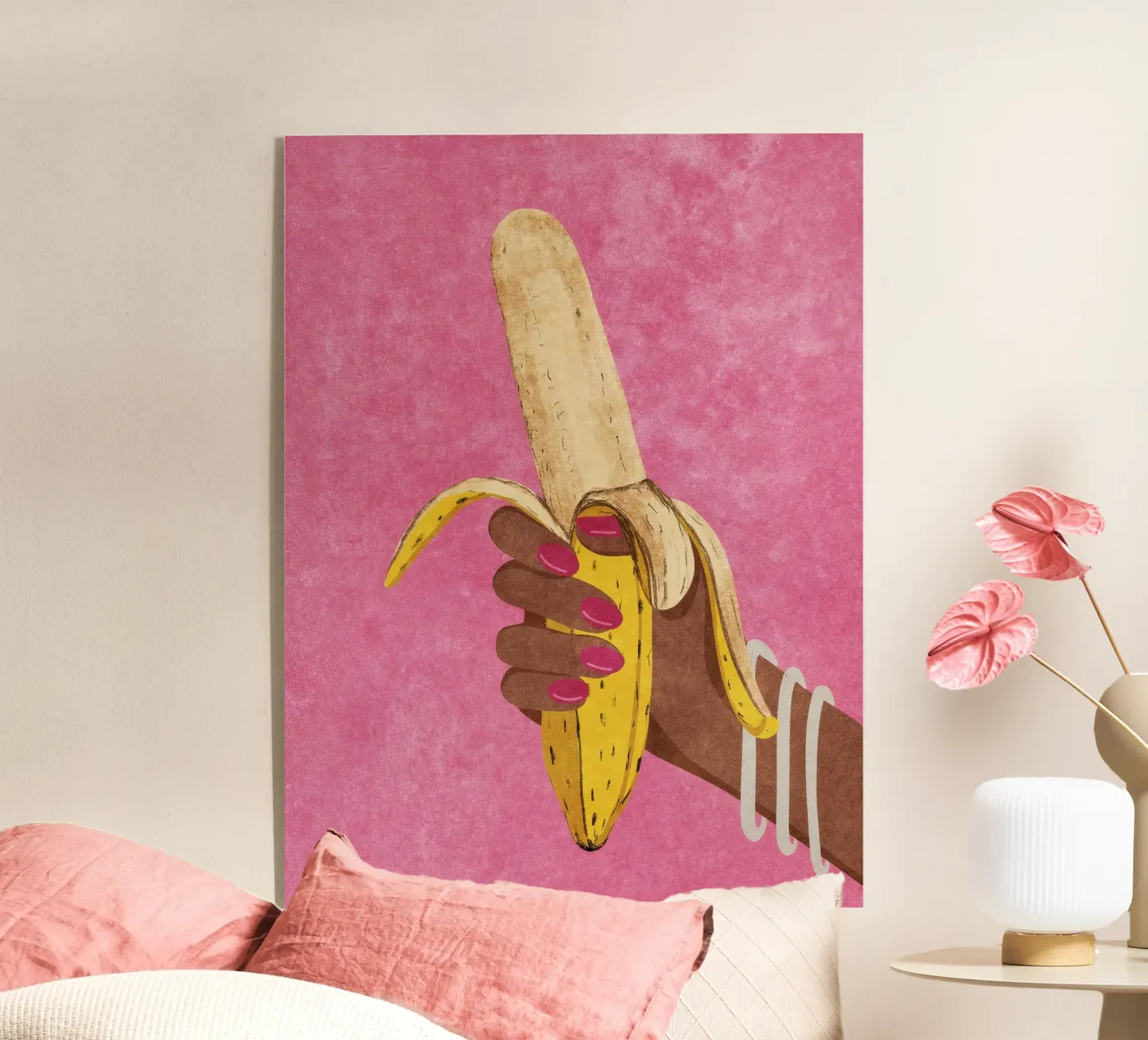Banana acryl van Illustration Raissa Oltmanns