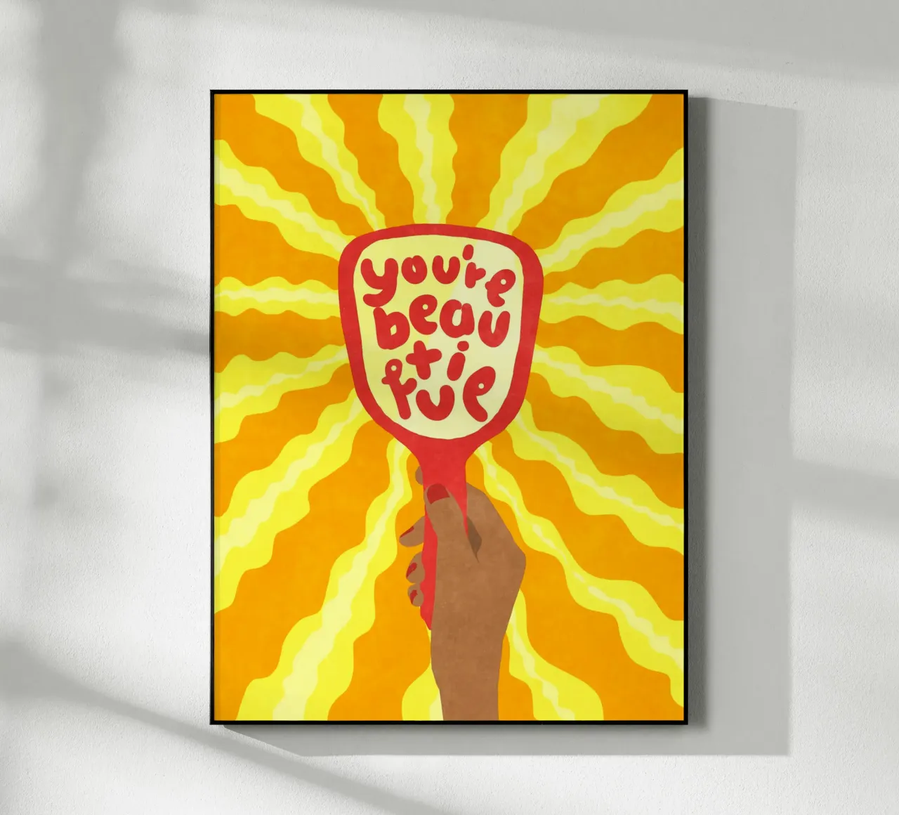 Tu es belle plexiglas de Illustration Raissa Oltmanns