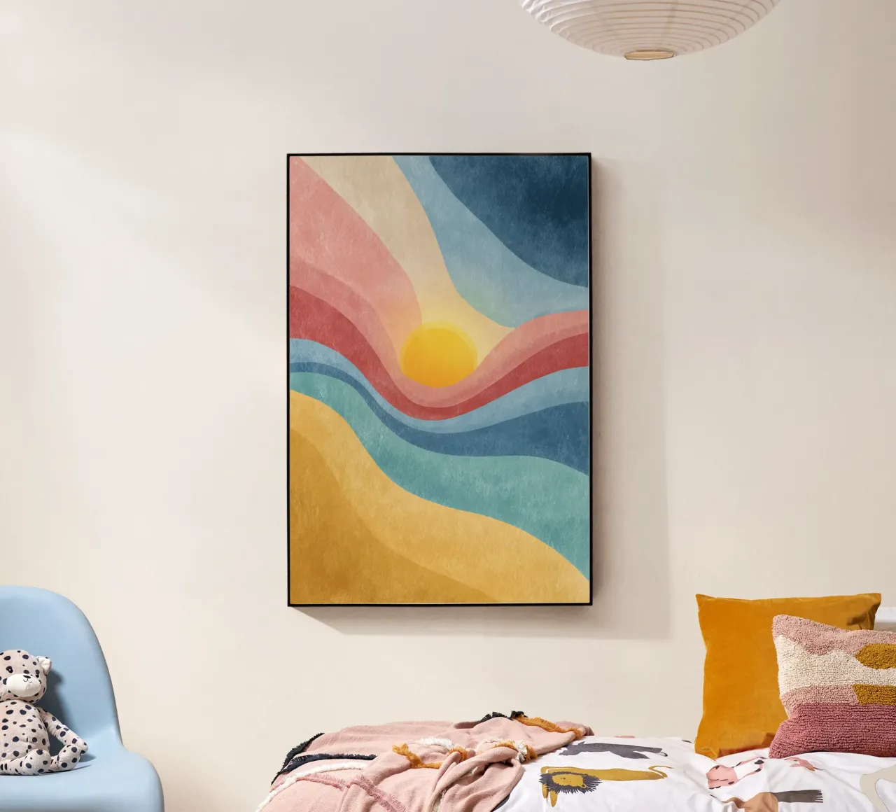 Retro Sunset Waves plexiglass da wonderfolk