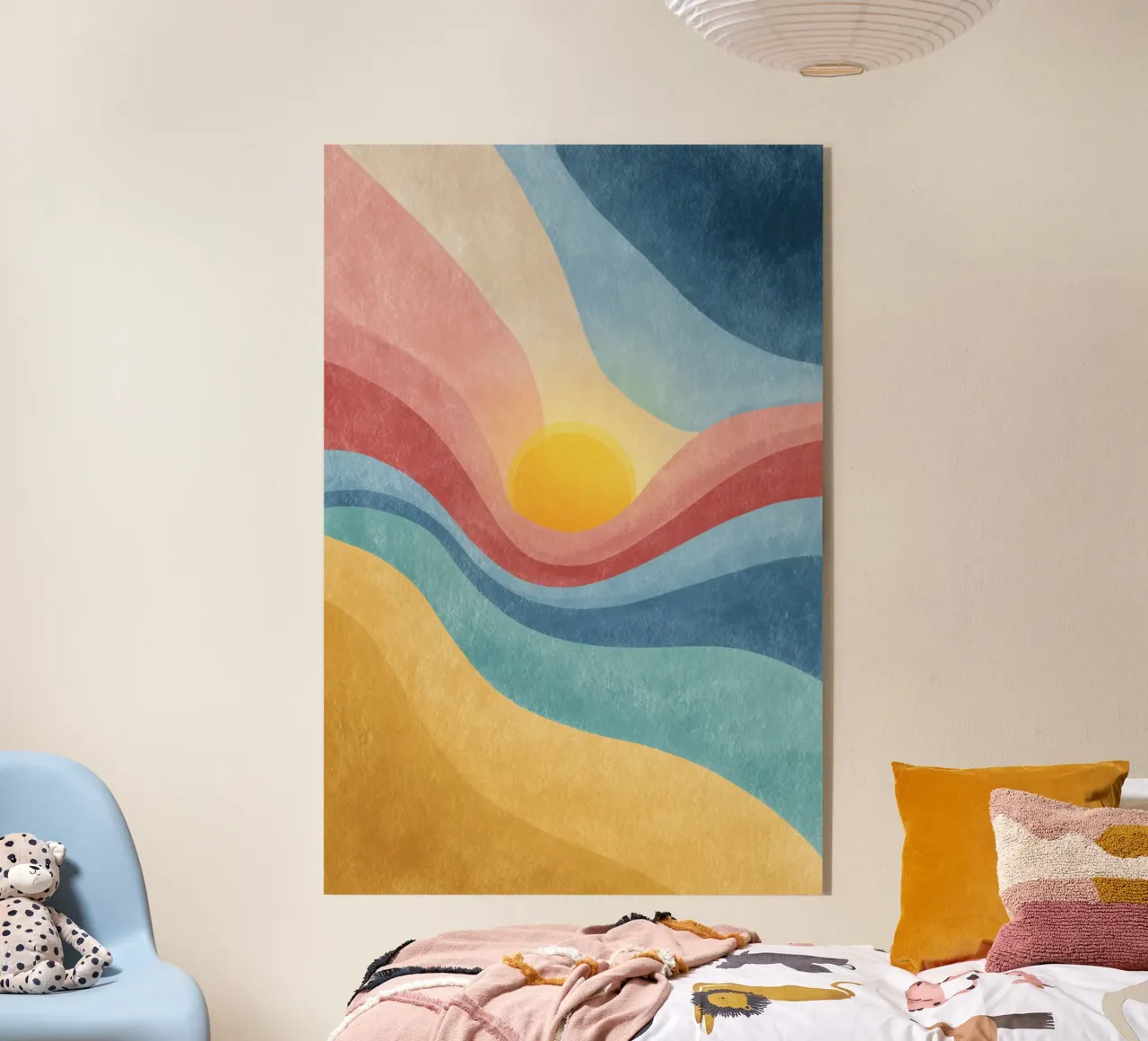 Retro Sunset Waves plexiglass da wonderfolk