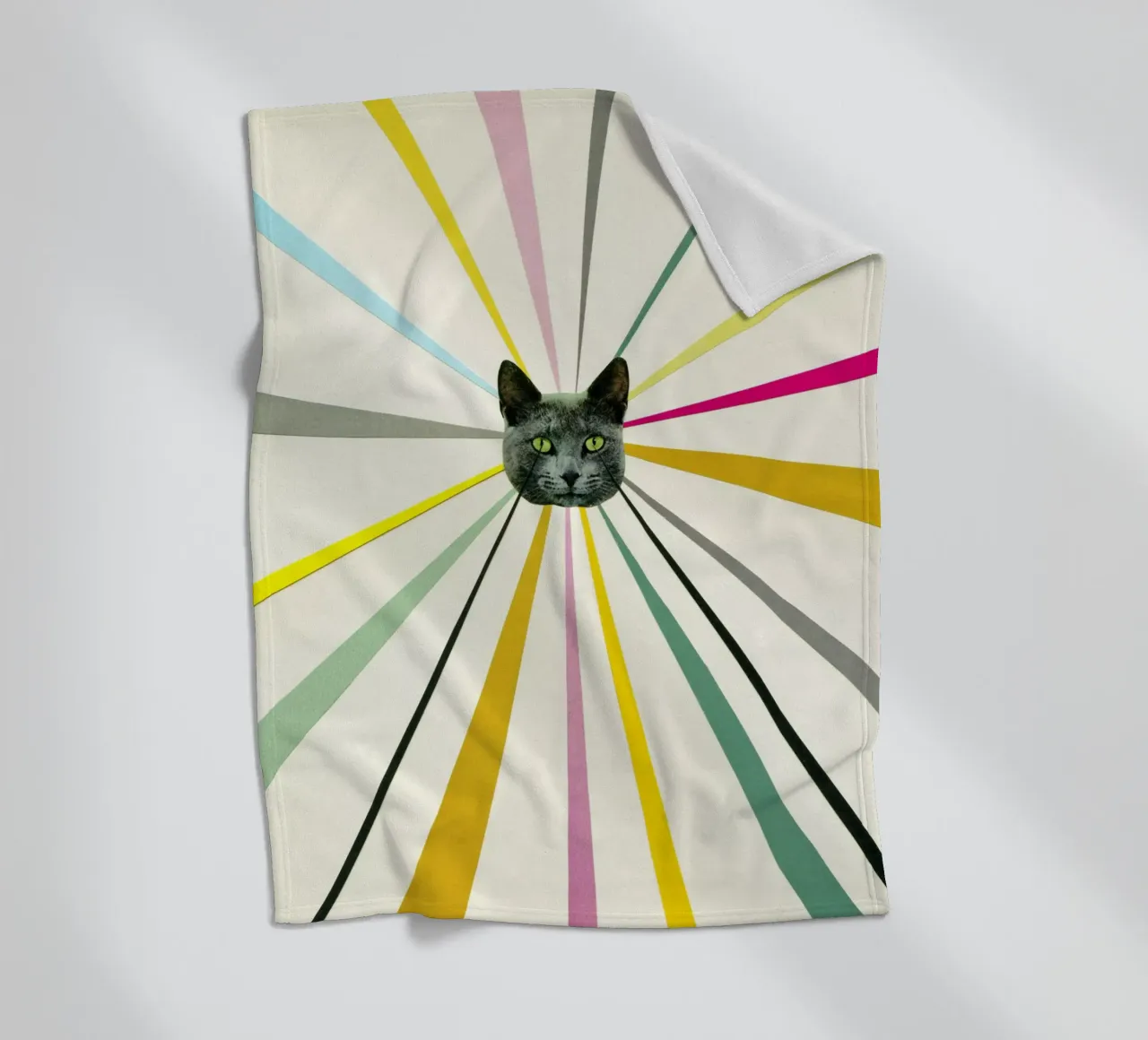Cat's Eyes fleece blanket by Cassia Beck Collage